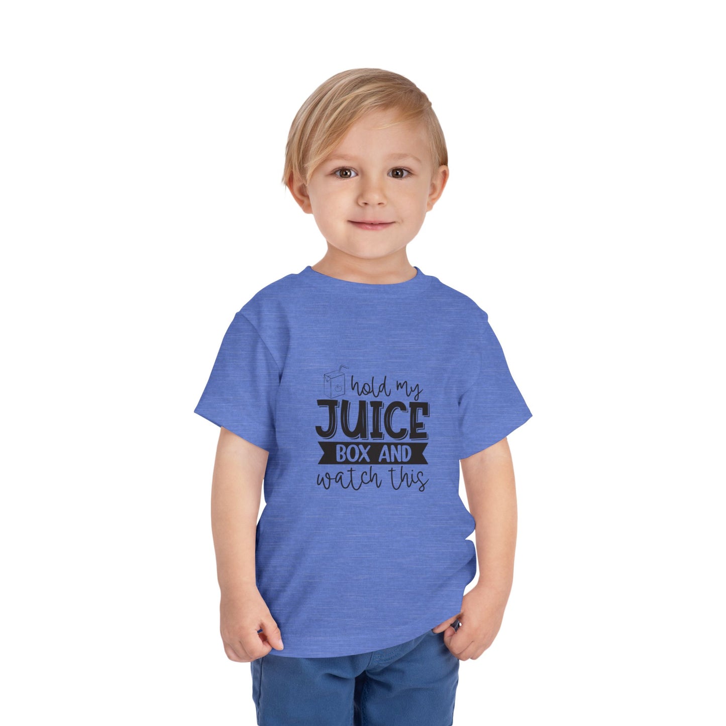Toddler Tee – “Hold My Juice Box and Watch This” Cute Kid Graphic Shirt