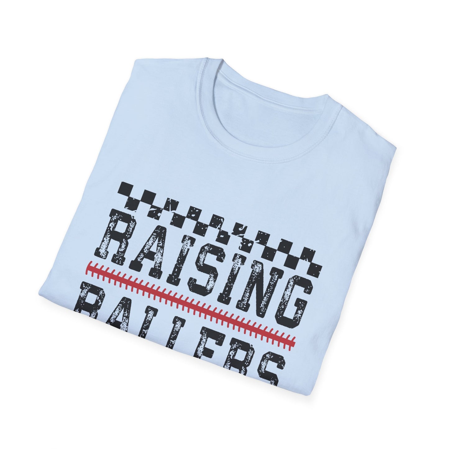 Raising Ballers Kids T-Shirt — Fun Sports Parent Tee
