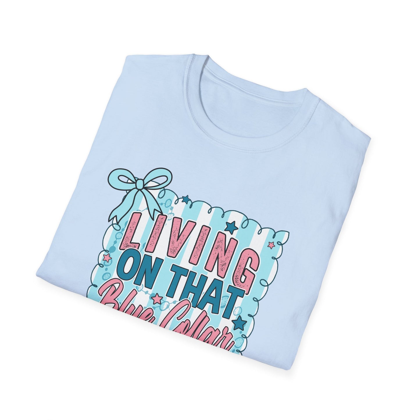 Living On That Blue Collar Dollar T-Shirt — Retro Workwear Graphic Tee