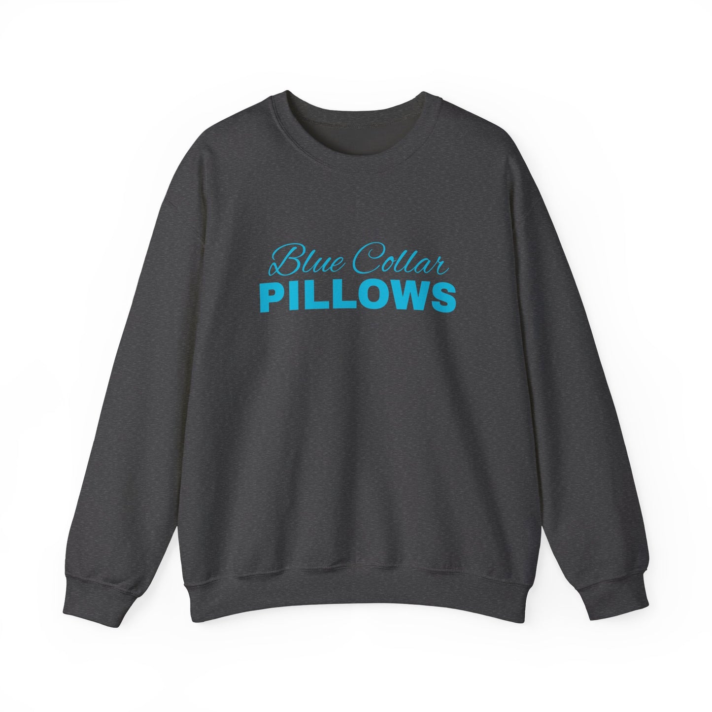 Blue Collar Pillows Crewneck Sweatshirt — Cozy Workwear-Inspired Pullover