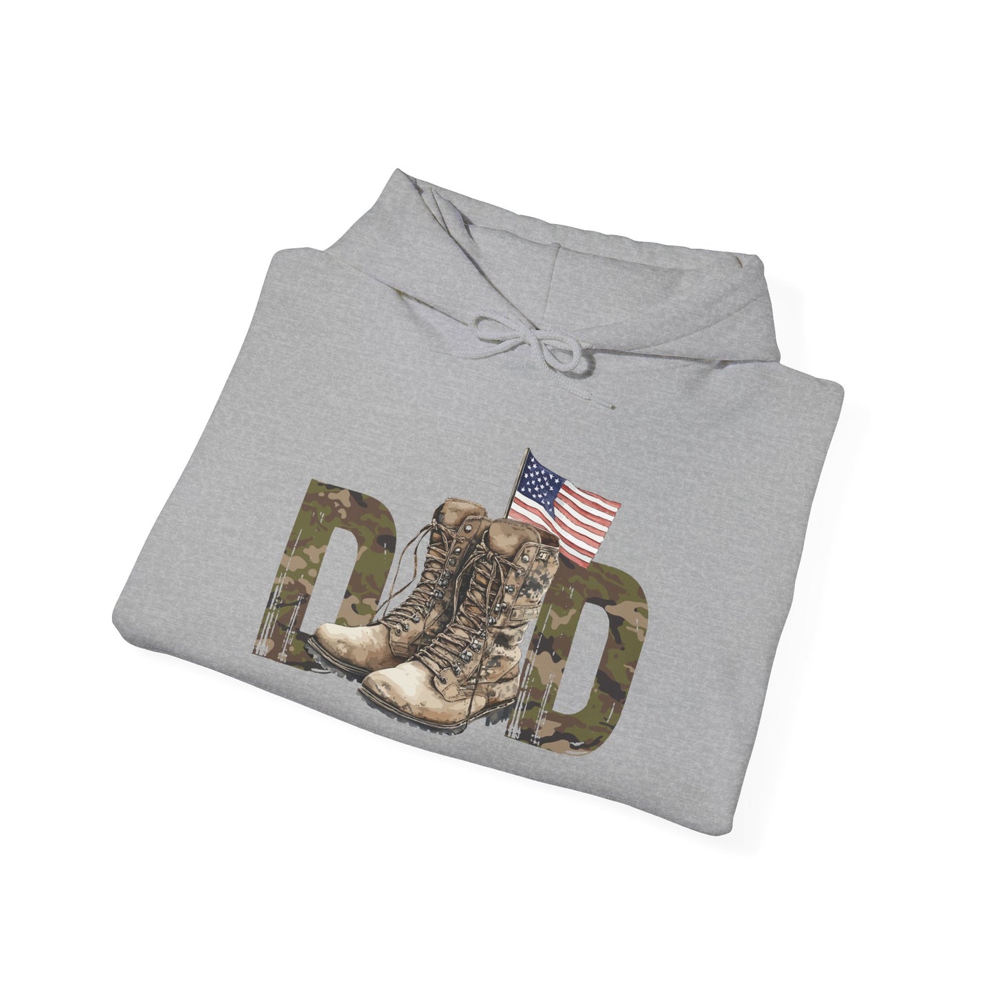 Dad Military Boots Hoodie – American Flag Dad Sweatshirt