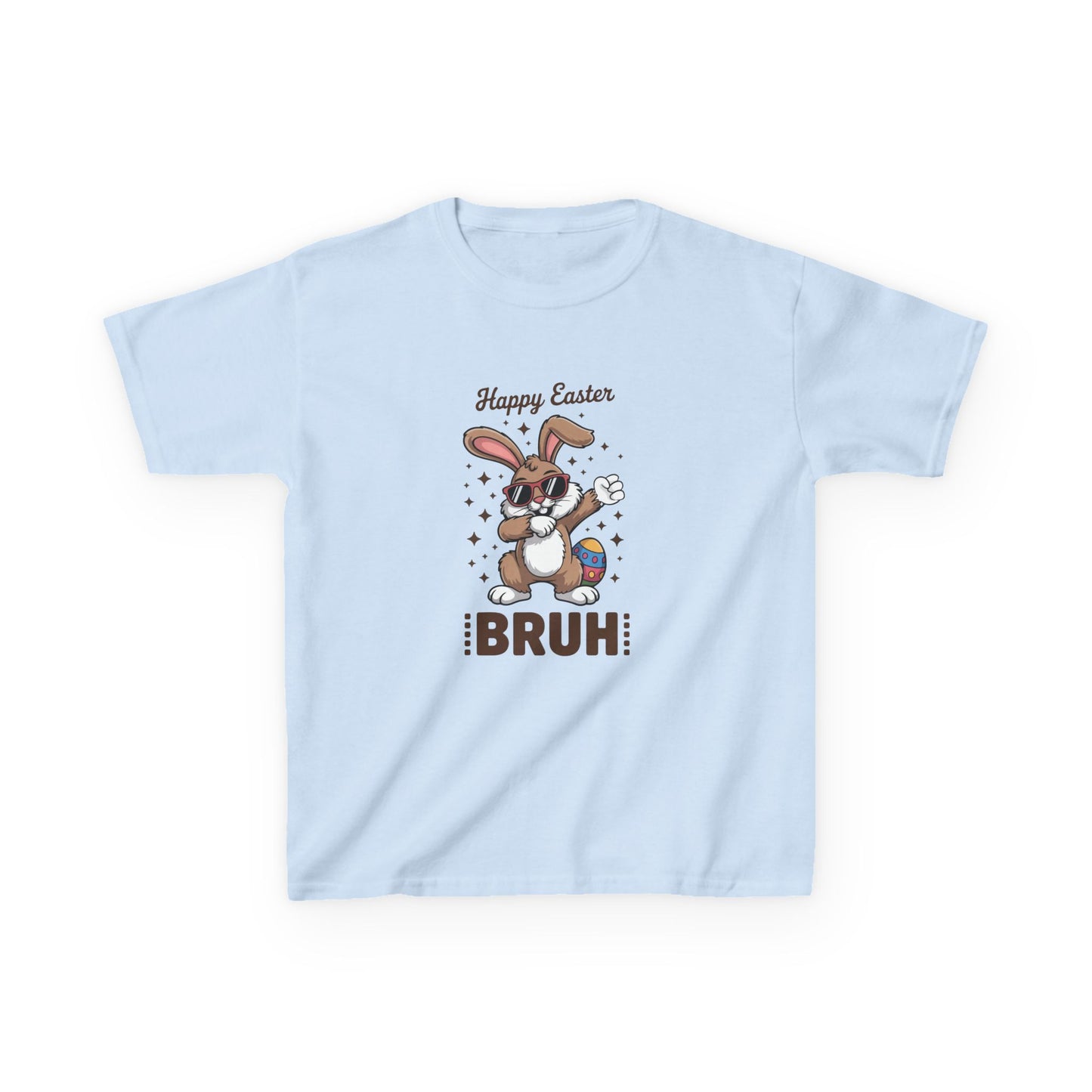 Kids Tee - 'Happy Easter BRUH' Funny Bunny Easter Egg Shirt
