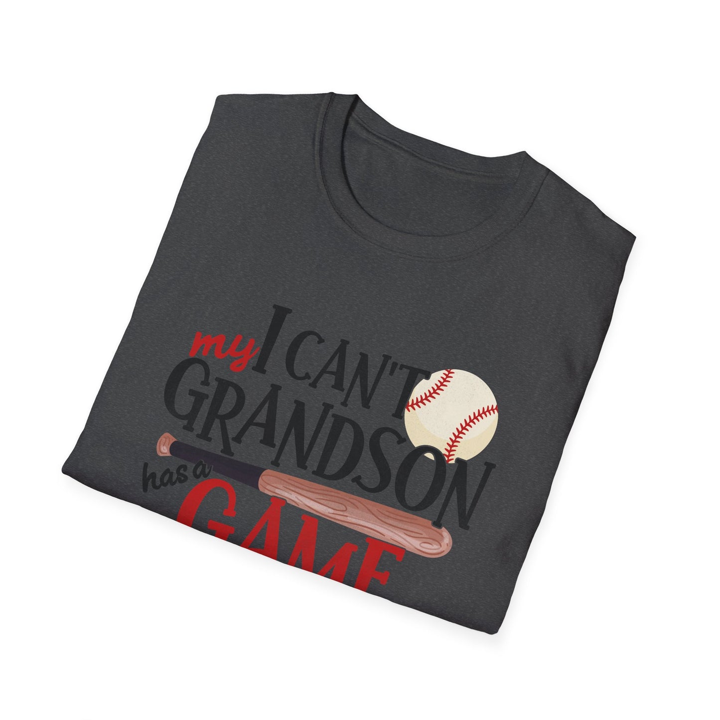 Baseball Grandma T-Shirt — “I Can’t, My Grandson Has Game” Graphic Tee