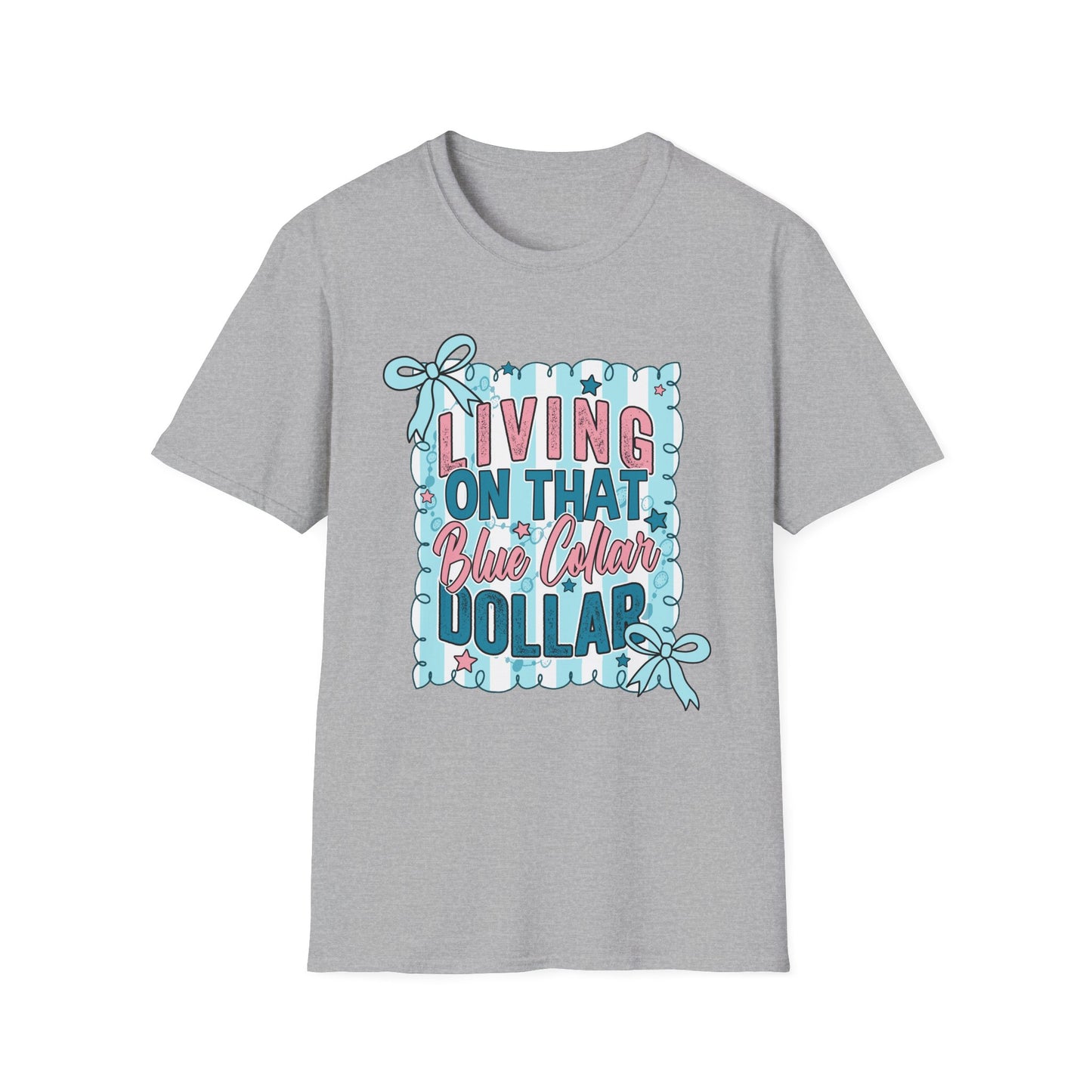 Living On That Blue Collar Dollar T-Shirt — Retro Workwear Graphic Tee