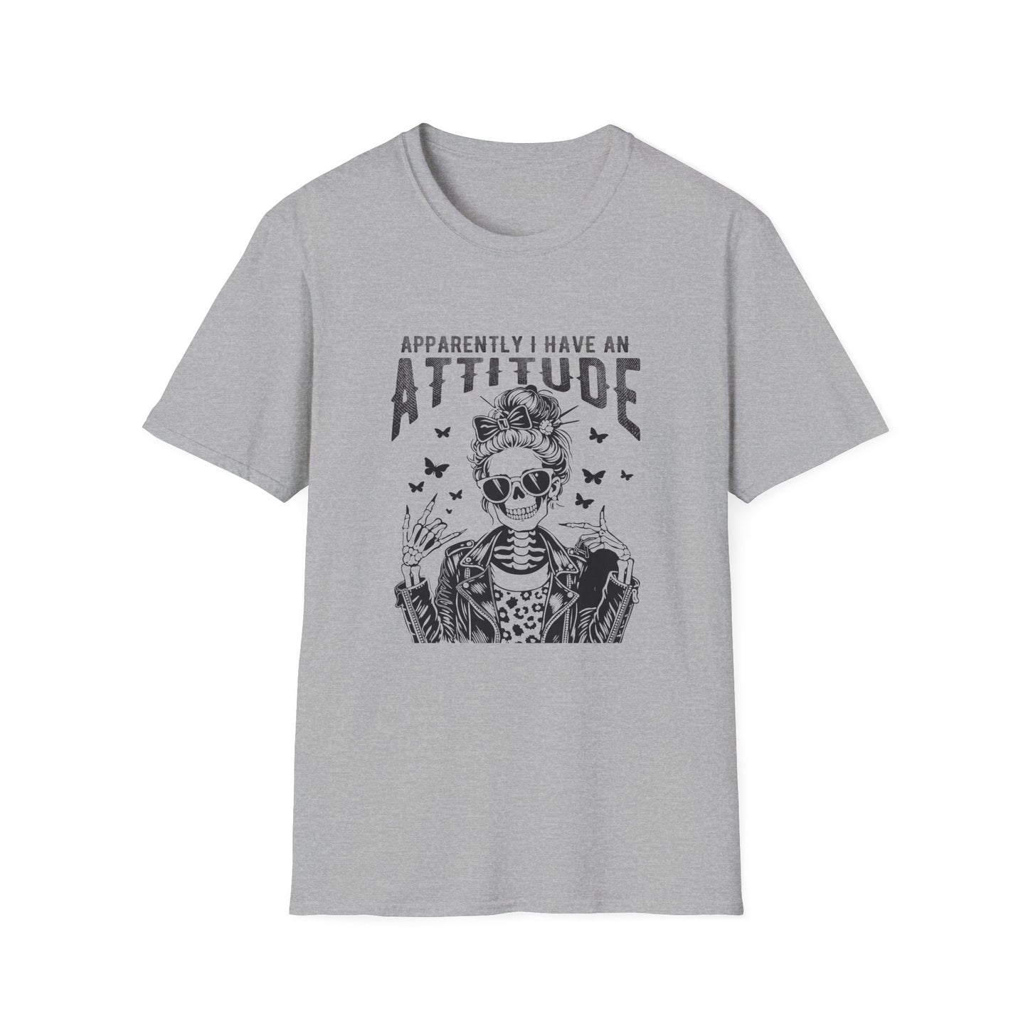 Attitude Skull Tee — "Apparently I Have an Attitude" Graphic T-Shirt
