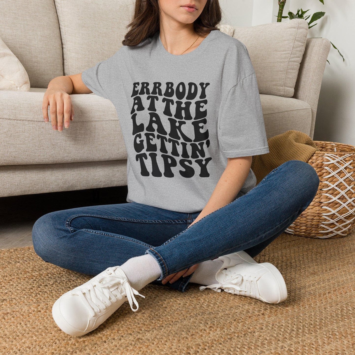 Lake Trip T-Shirt — "Errbody at the Lake Gettin' Tipsy" Retro Graphic