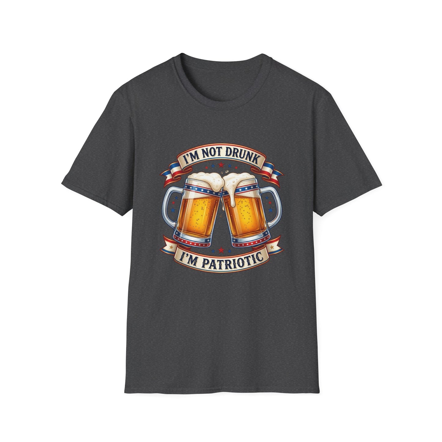 Patriotic Beer T‑Shirt – “I’m Not Drunk, I’m Patriotic” Graphic Tee