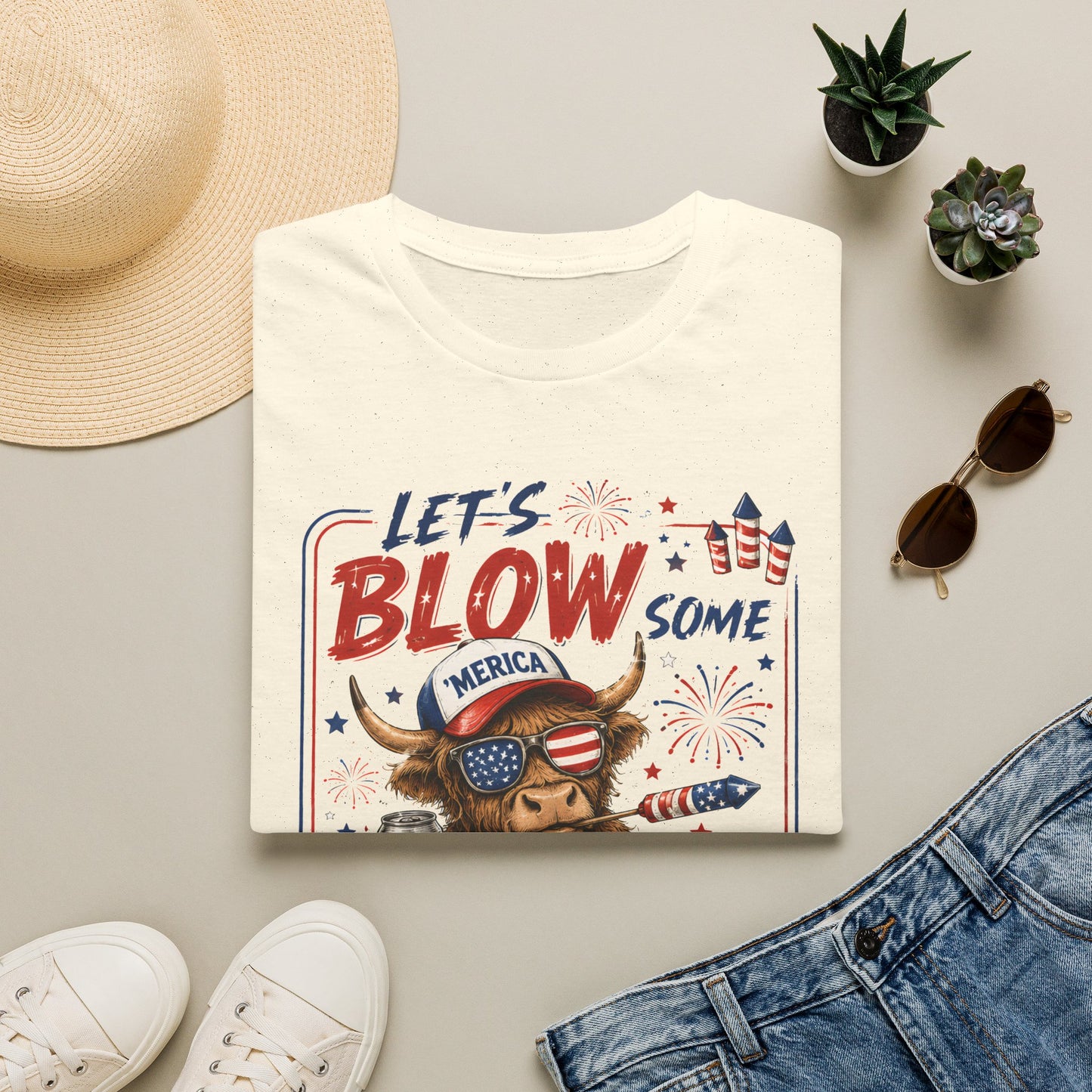 Patriotic Buffalo 'Let's Blow Some Shit Up' T-Shirt