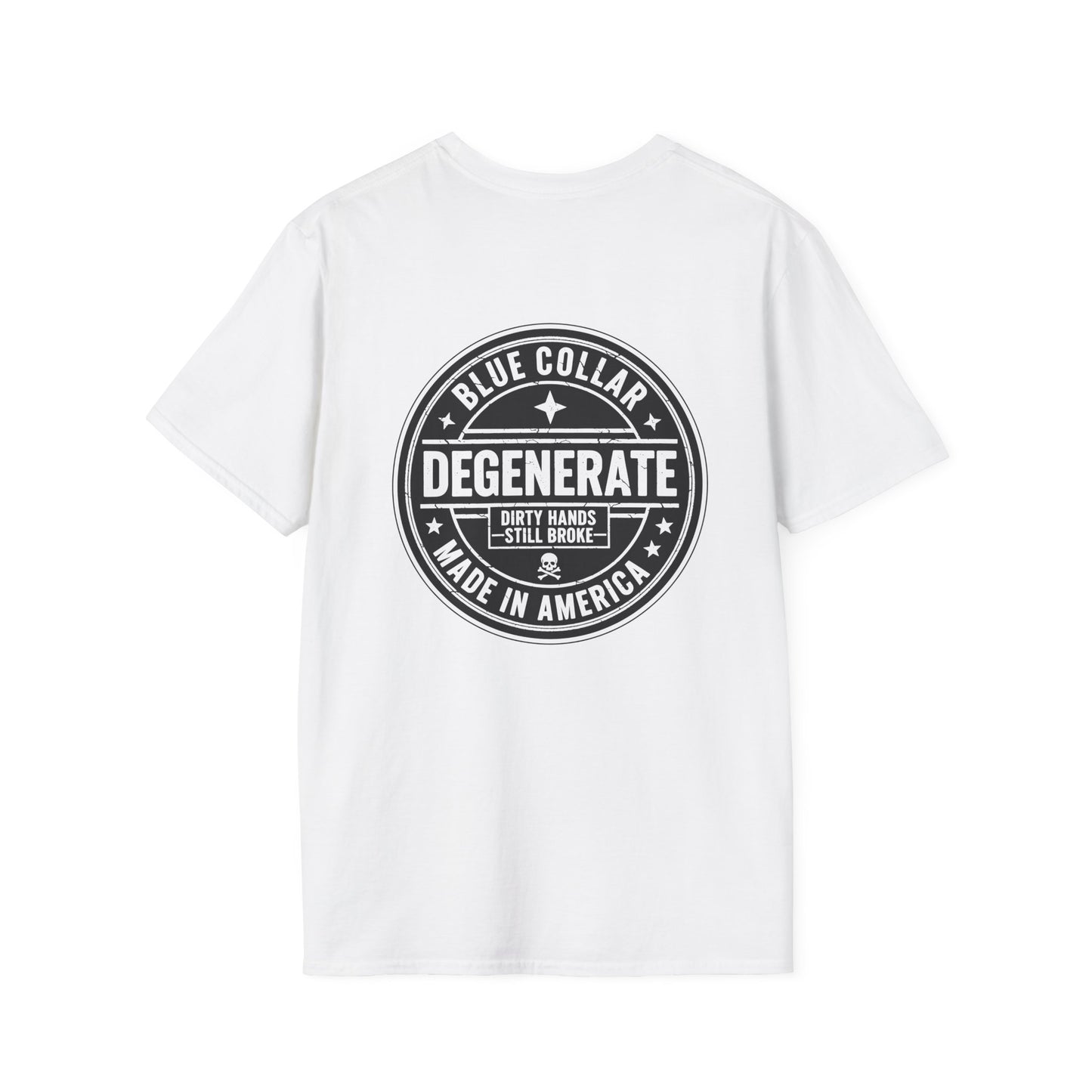 Blue Collar Degenerate T-Shirt — 'Degenerate' Vintage Workwear Graphic