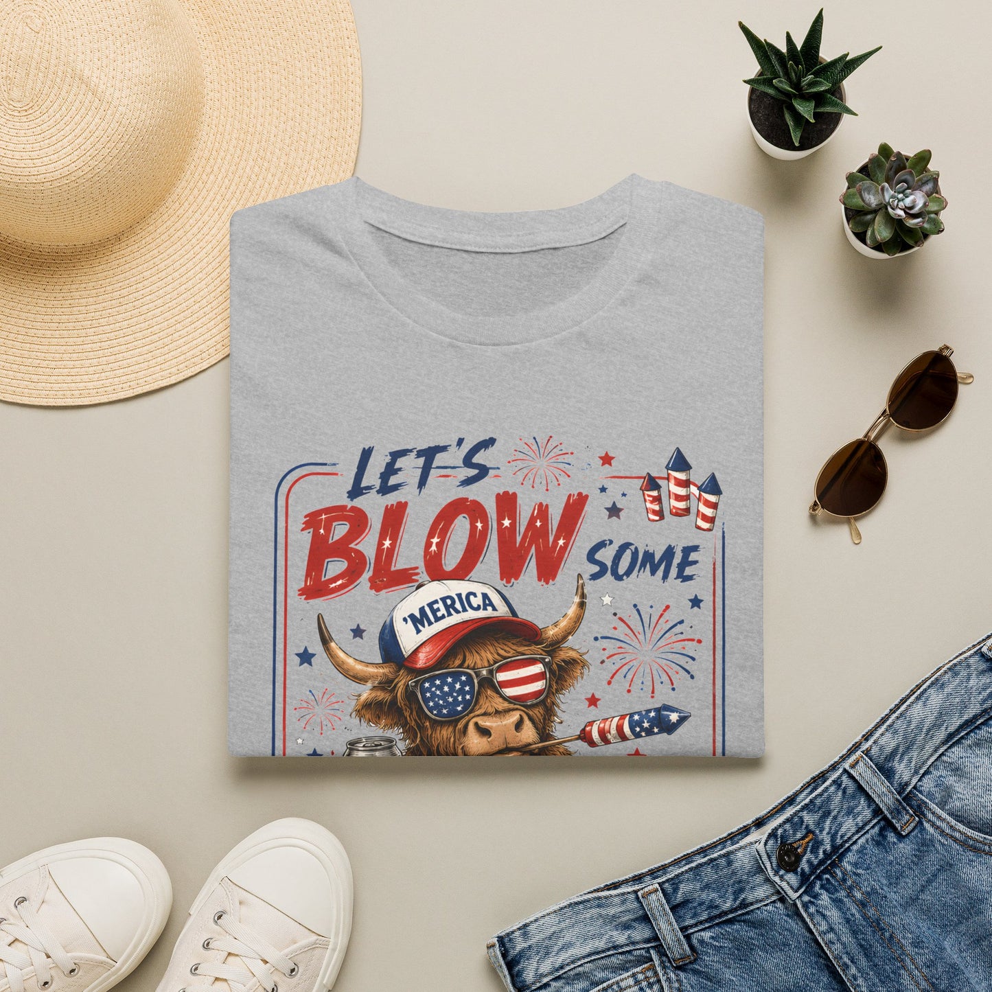Patriotic Buffalo 'Let's Blow Some Shit Up' T-Shirt