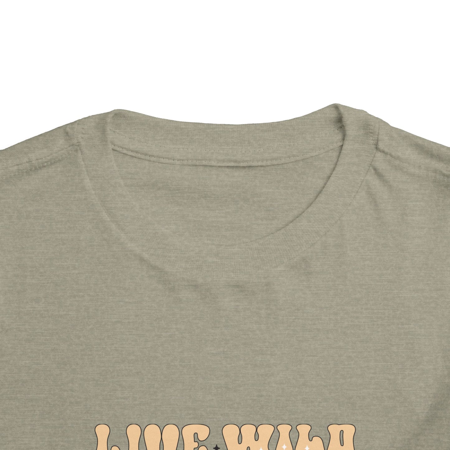Toddler Tee — "Live Wild Flower Child" Retro Hippie Graphic