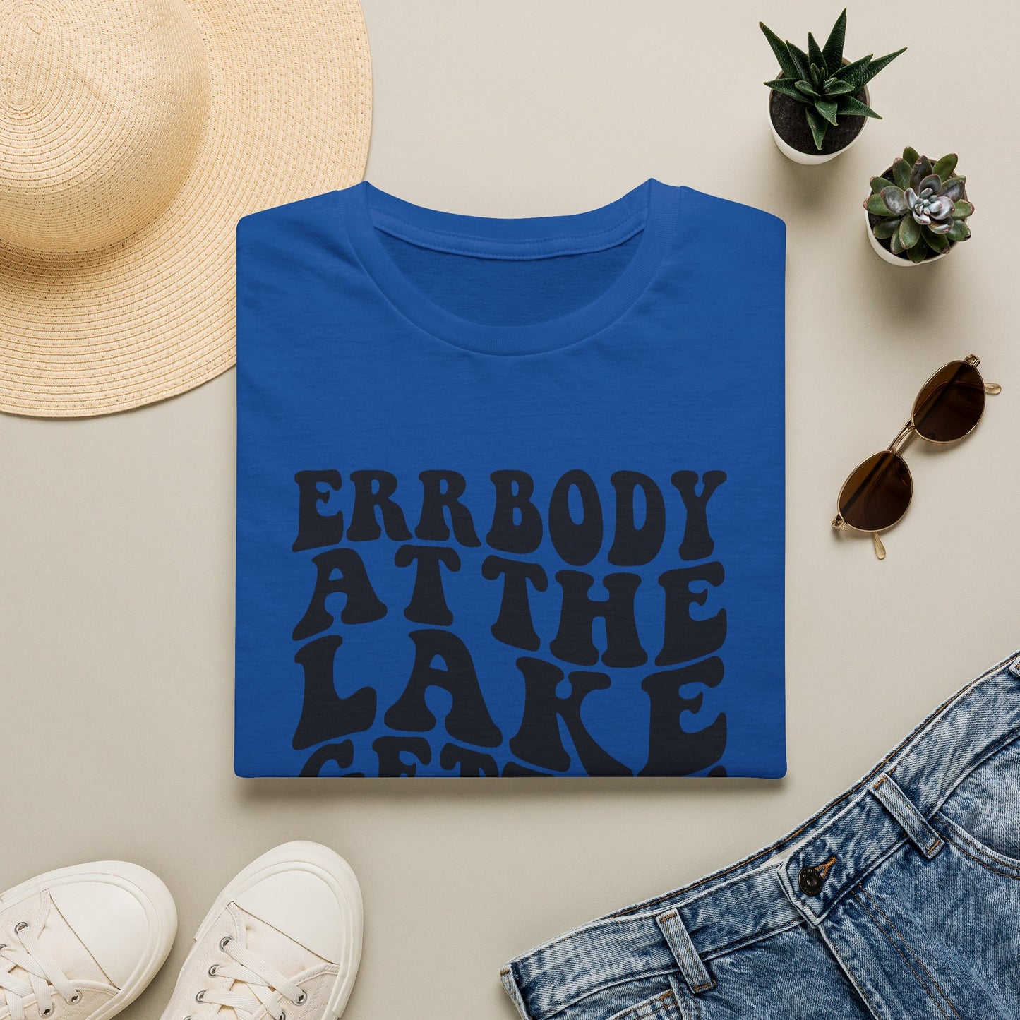 Lake Trip T-Shirt — "Errbody at the Lake Gettin' Tipsy" Retro Graphic