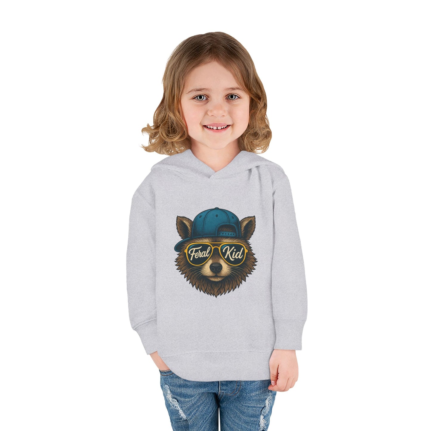 Toddler Hoodie — 'Forest Kid' Raccoon Graphic Kids Pullover
