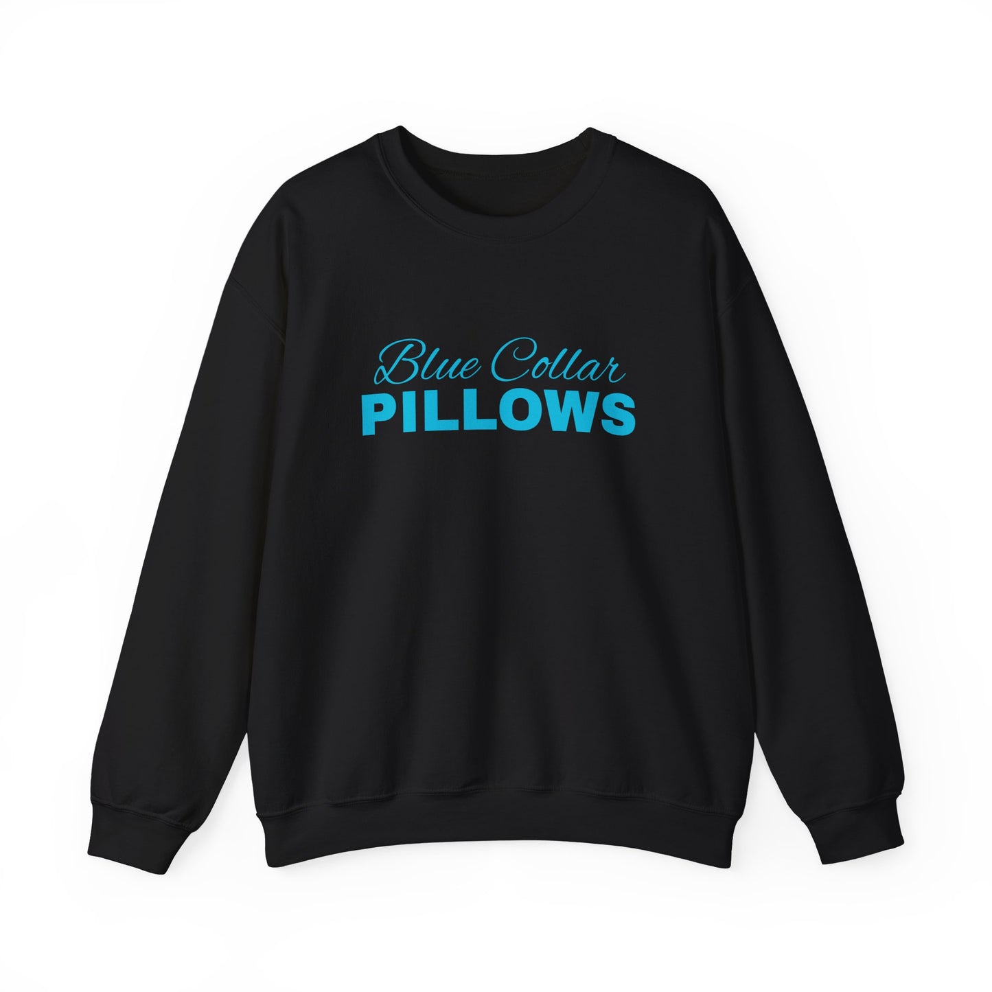 Blue Collar Pillows Crewneck Sweatshirt — Cozy Workwear-Inspired Pullover