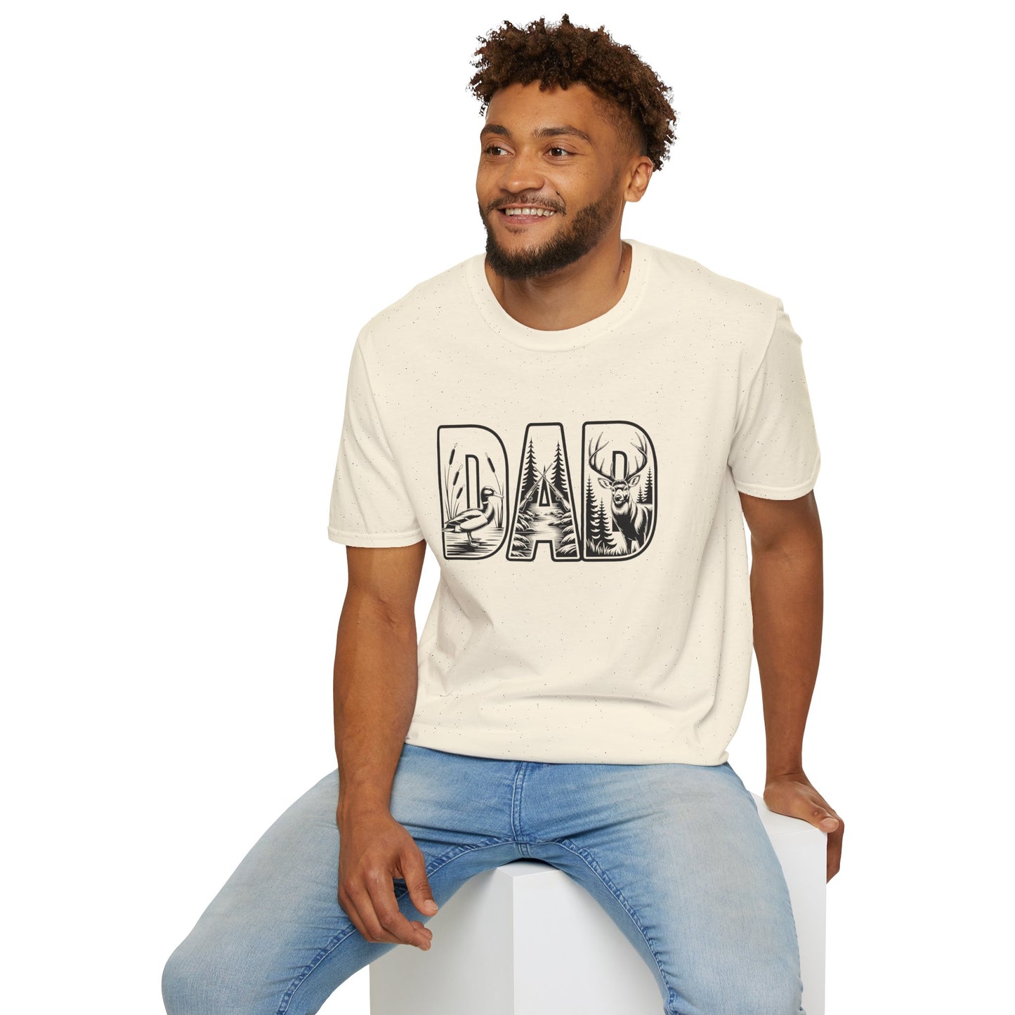 Dad Nature Graphic T-Shirt — Outdoor Hunting & Fishing Woodland Design