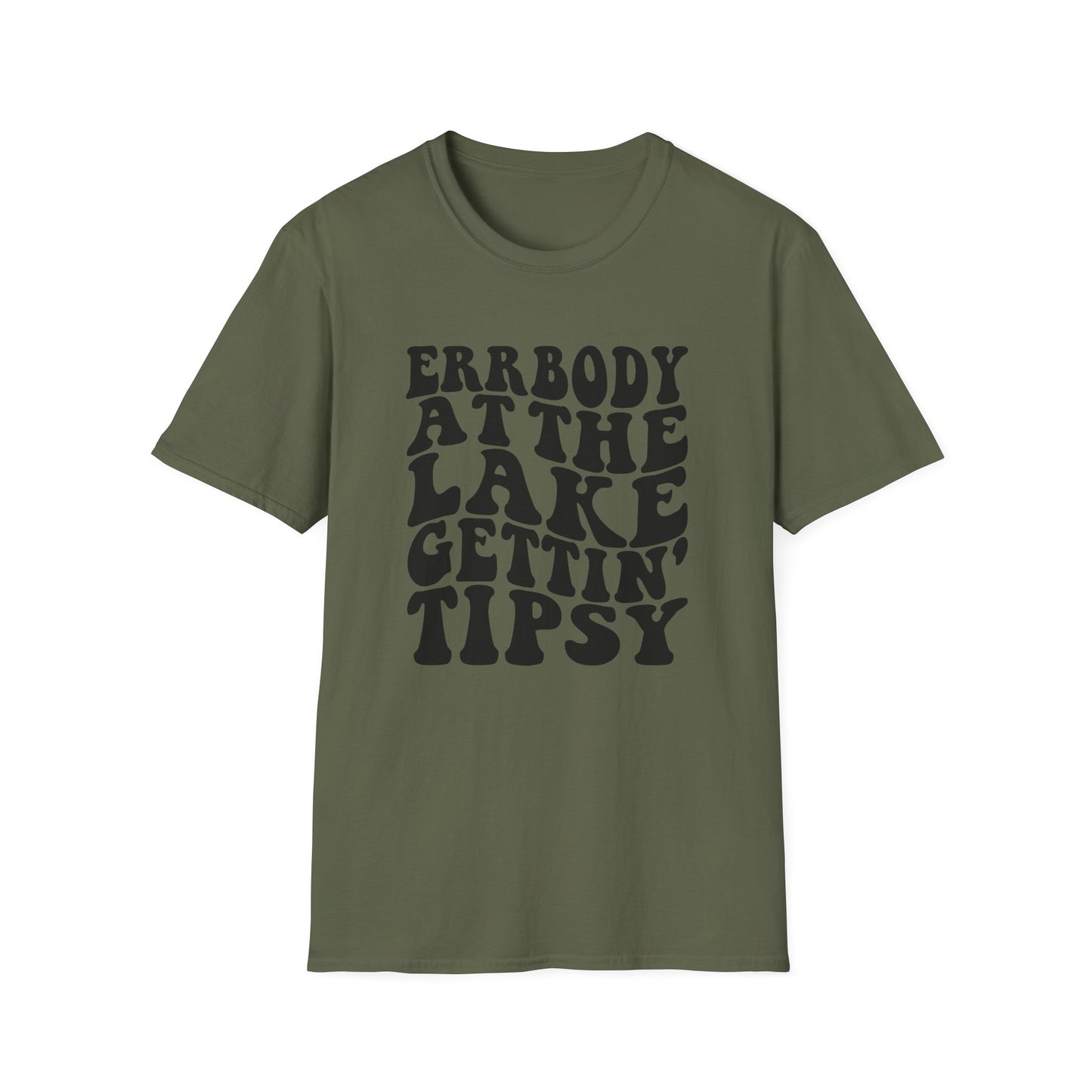 Lake Trip T-Shirt — "Errbody at the Lake Gettin' Tipsy" Retro Graphic
