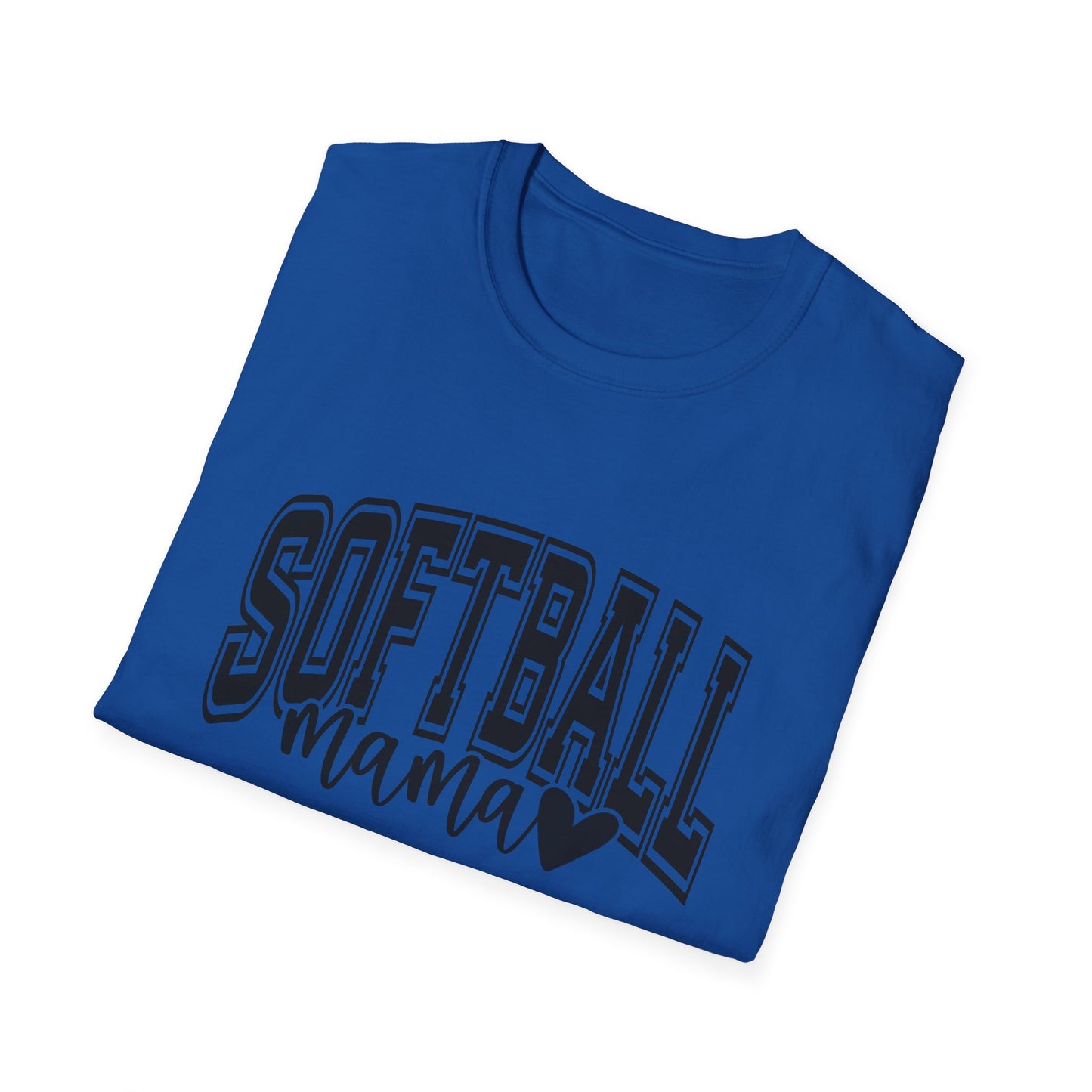 Softball Mama T-Shirt — Baseball/Softball Mom Tee with Heart