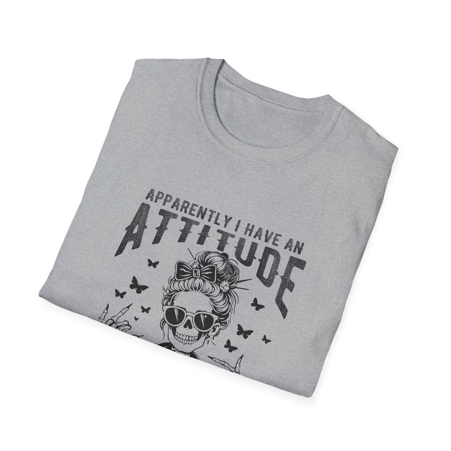 Attitude Skull Tee — "Apparently I Have an Attitude" Graphic T-Shirt
