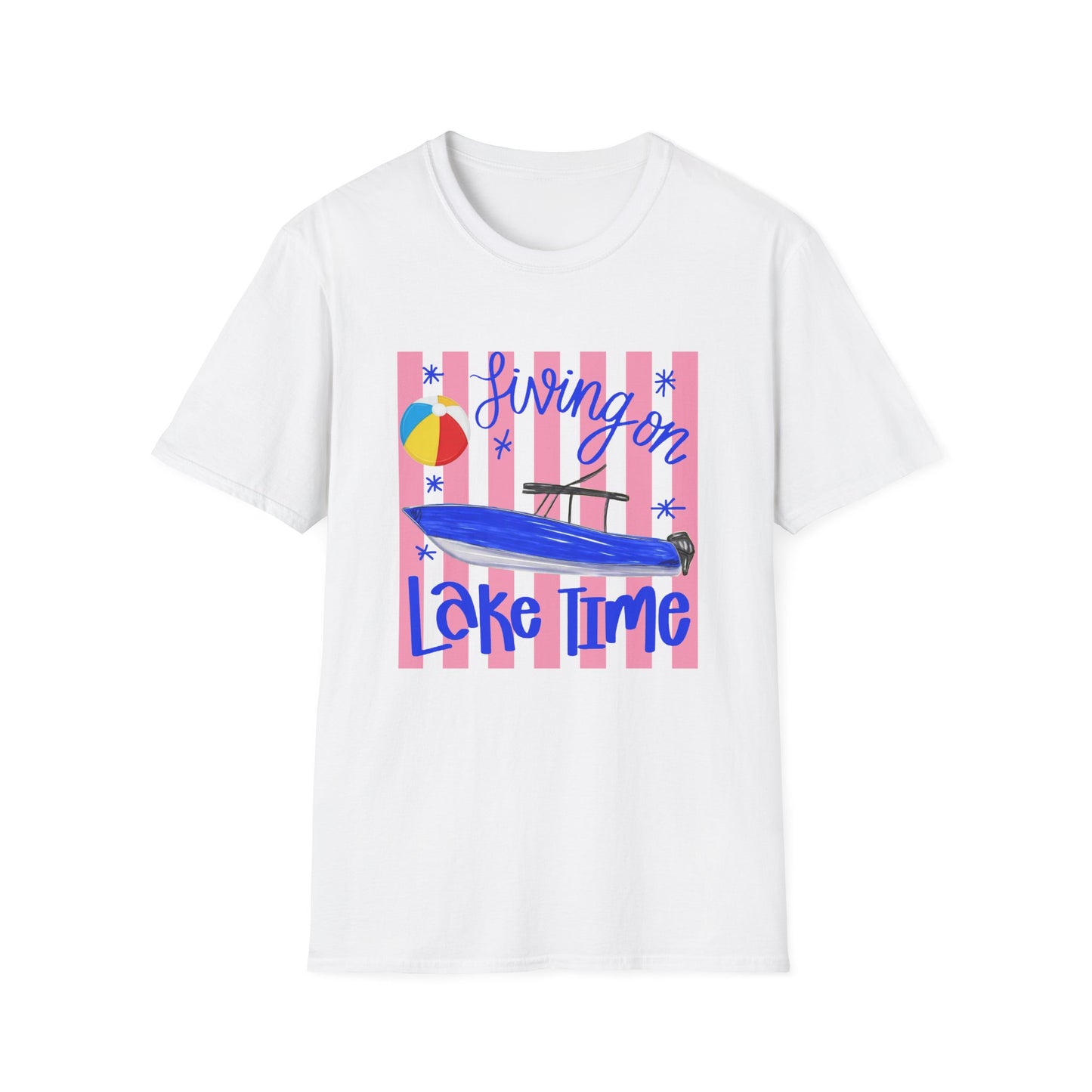 T-Shirt — "Living on Lake Time" Summer Lake Tee