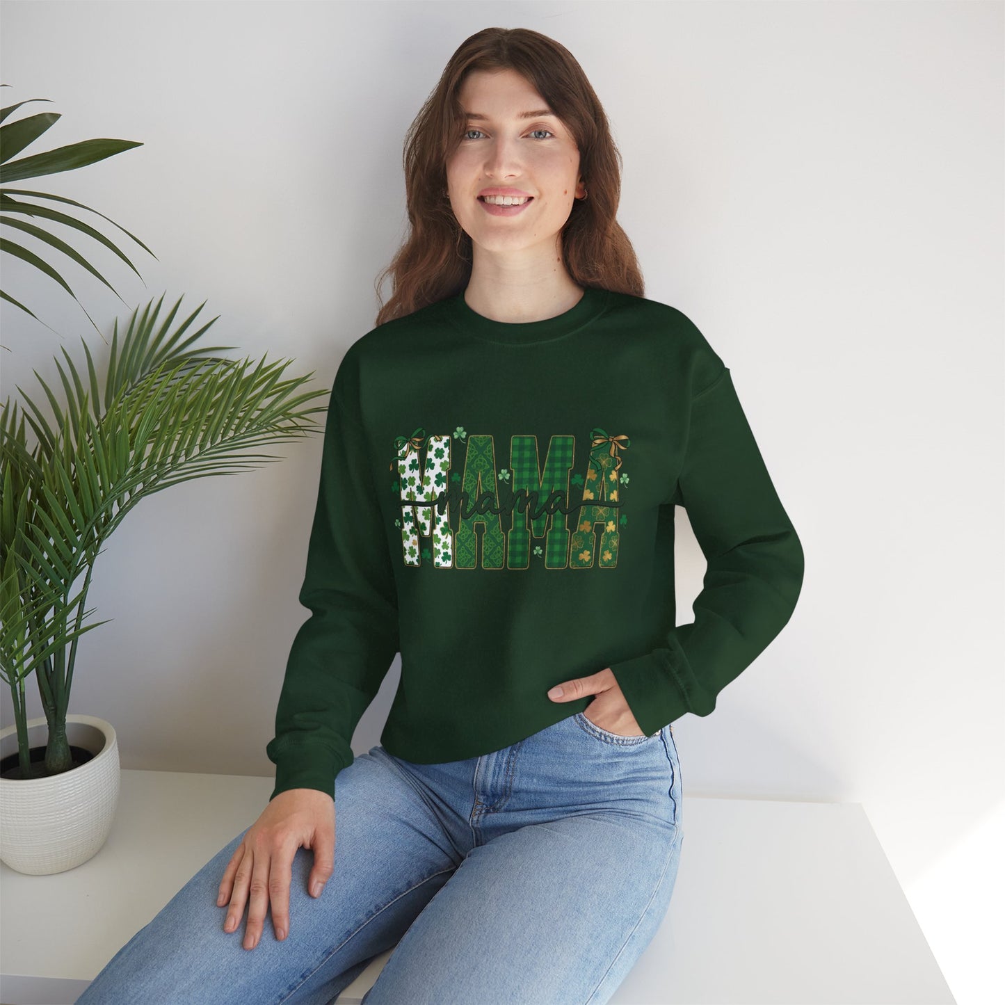 Mama Shamrock Crewneck Sweatshirt