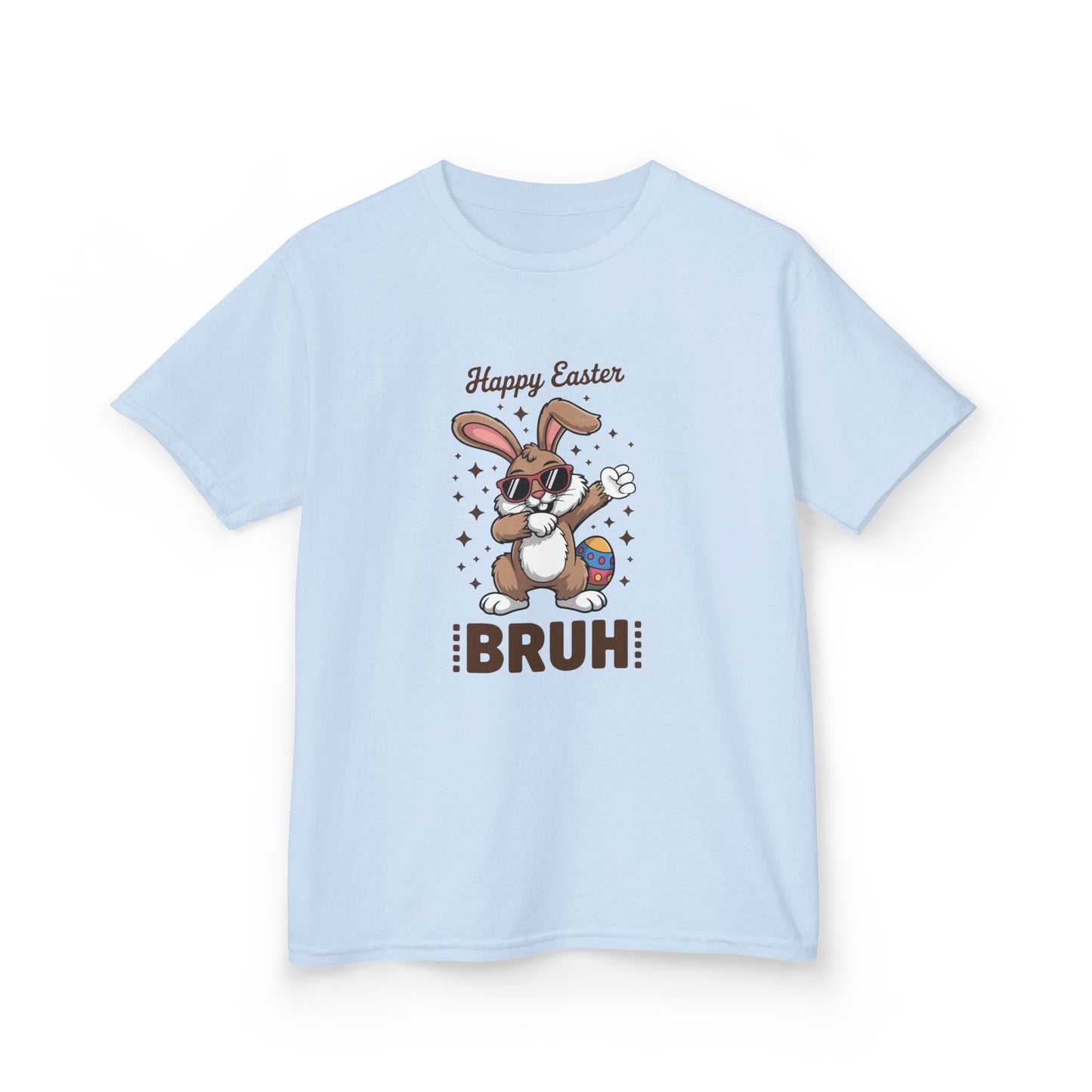 Kids Tee - 'Happy Easter BRUH' Funny Bunny Easter Egg Shirt