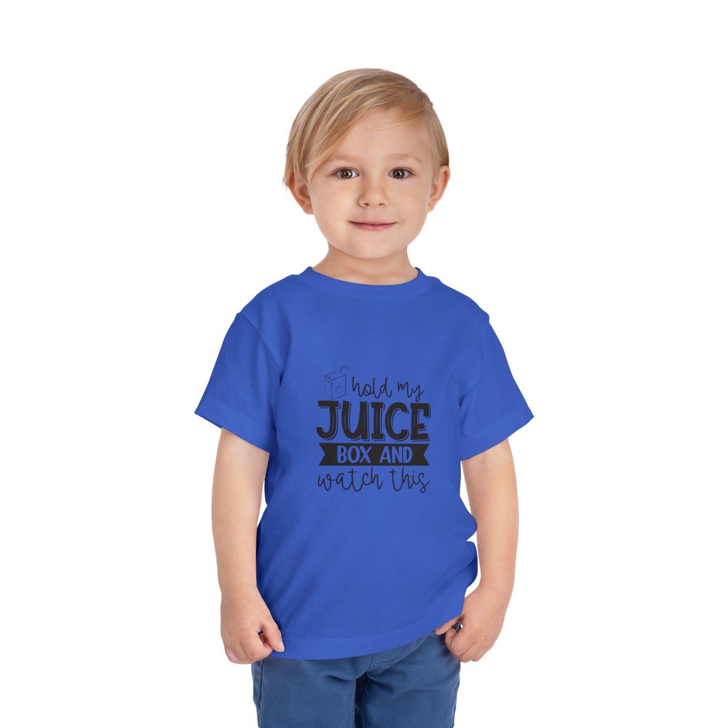 Toddler Tee – “Hold My Juice Box and Watch This” Cute Kid Graphic Shirt