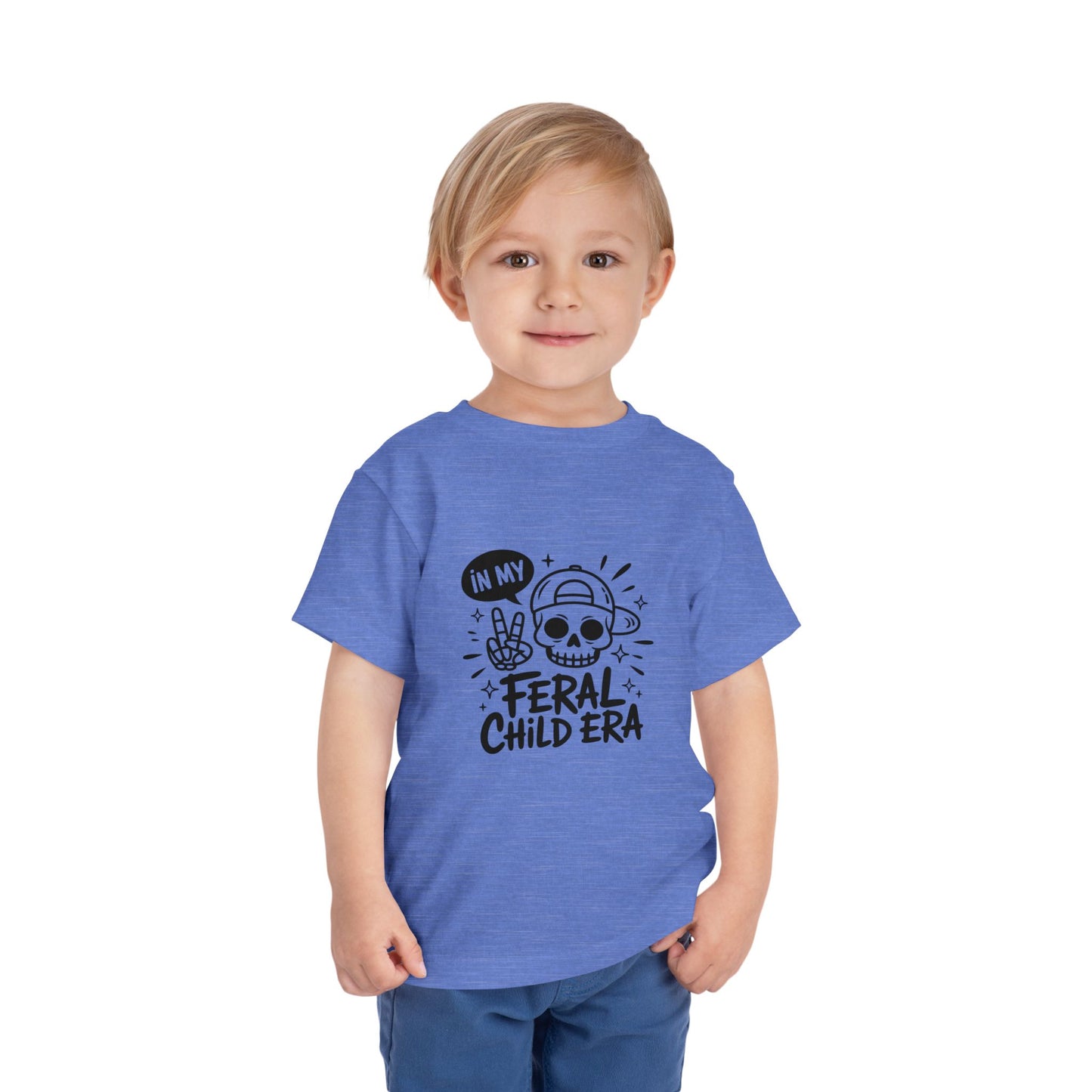 Toddler Tee — “In My Feral Child Era” Skull Graphic Kids T‑Shirt