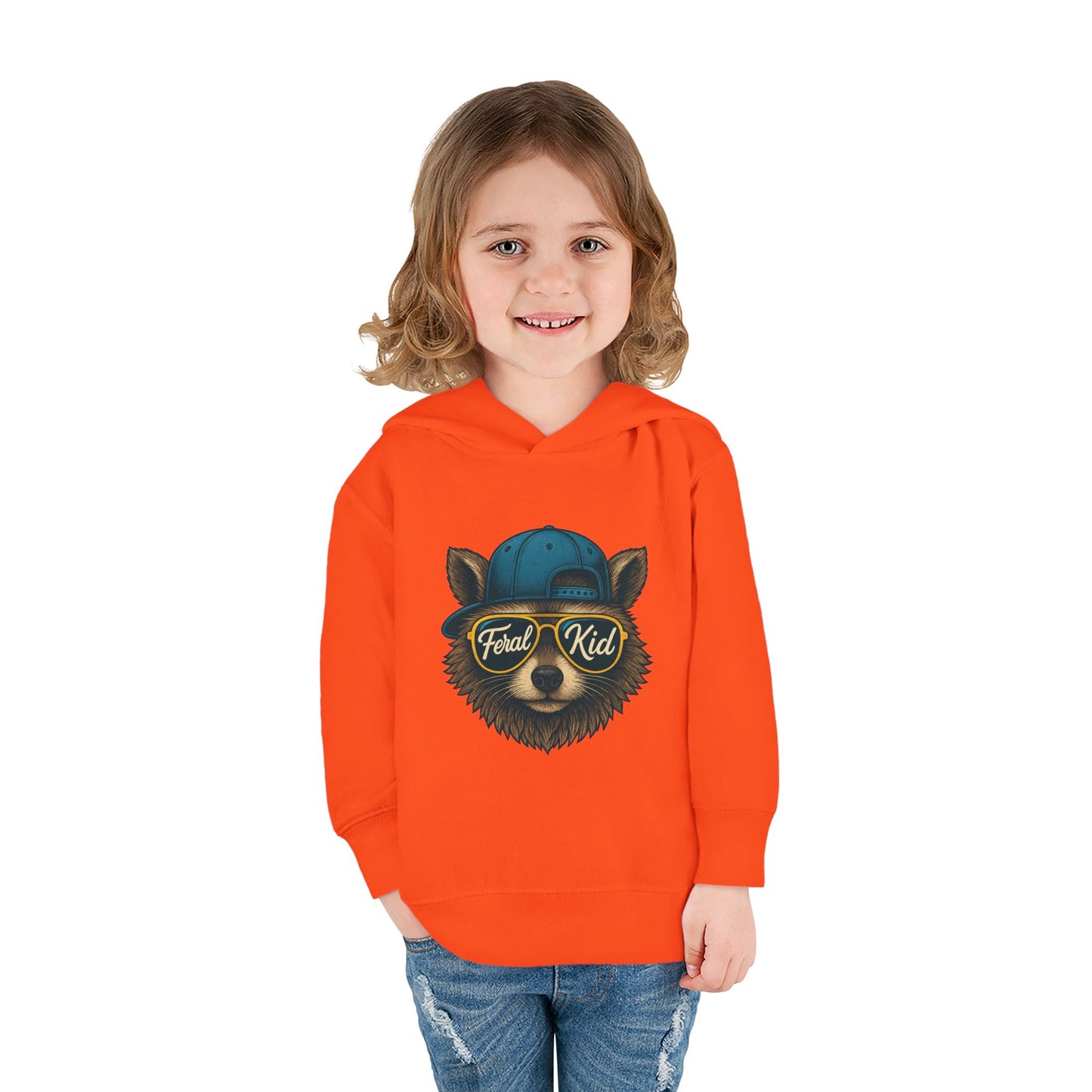 Toddler Hoodie — 'Forest Kid' Raccoon Graphic Kids Pullover