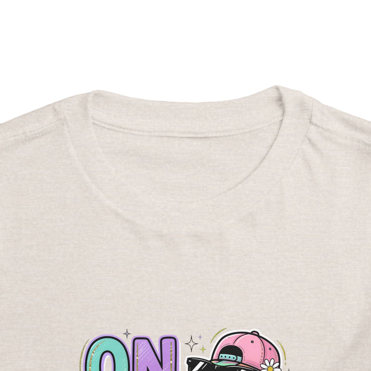 Toddler Tee — "On The Hunt" Colorful Dino Graphic