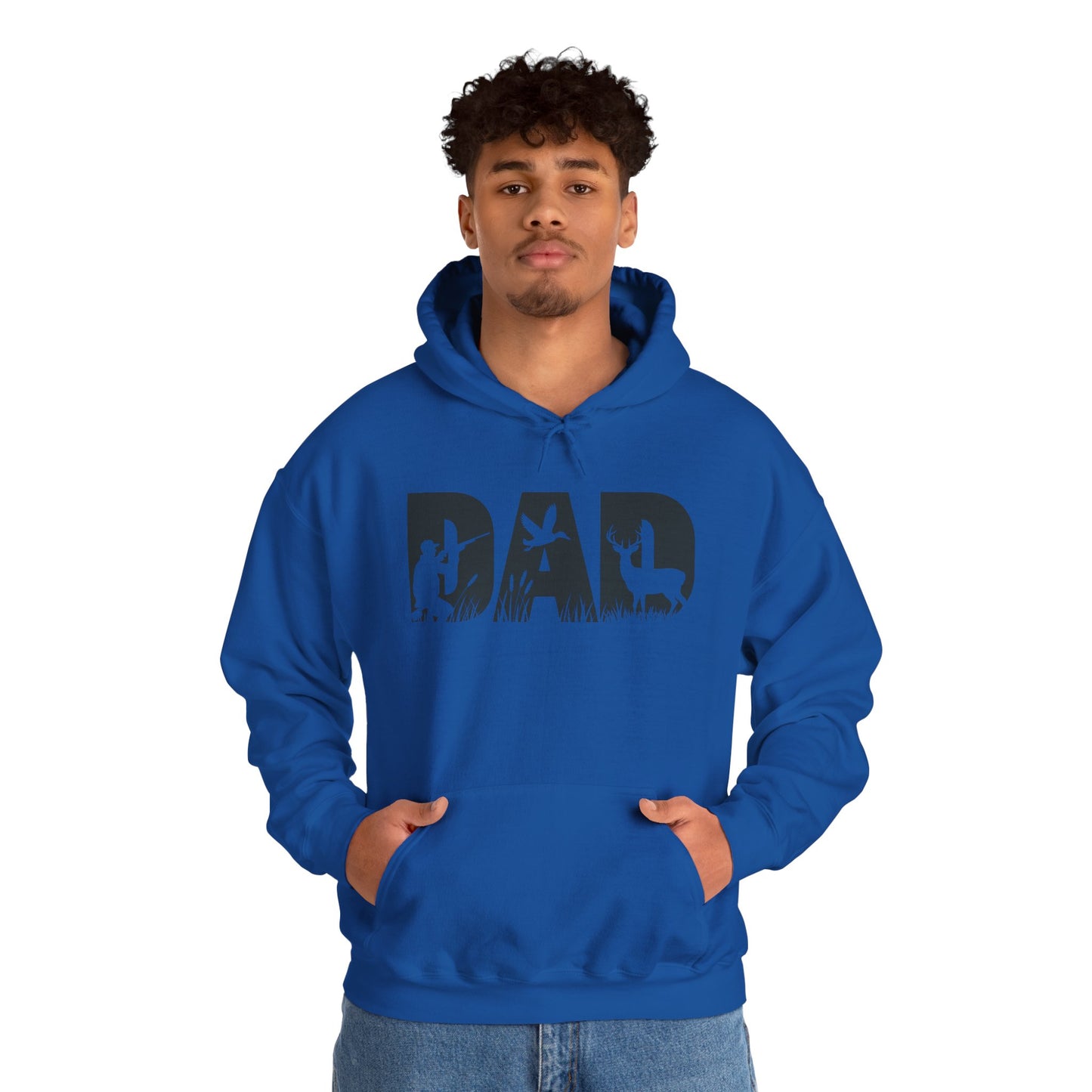 Dad Silhouette Hoodie — Outdoor Hunting & Fishing Father’s Day Sweatshirt