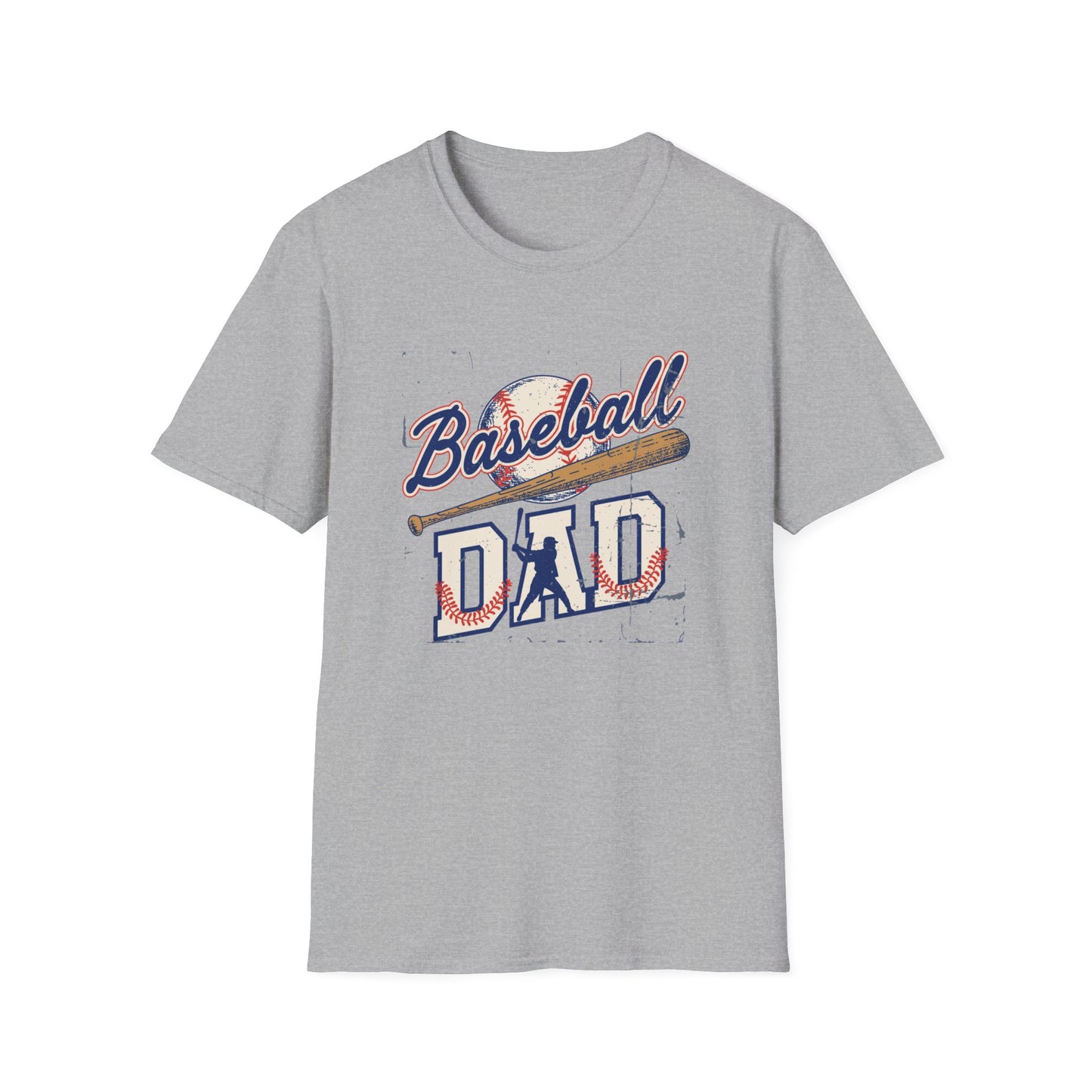 Baseball Dad T-Shirt – Vintage Baseball Bat & Ball Design