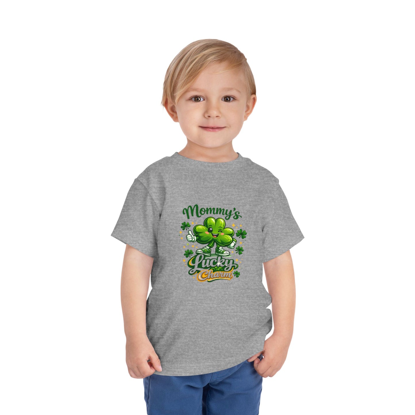 Toddler Tee - "Mommy's Lucky Charm" St. Patrick's Day Shamrock Shirt