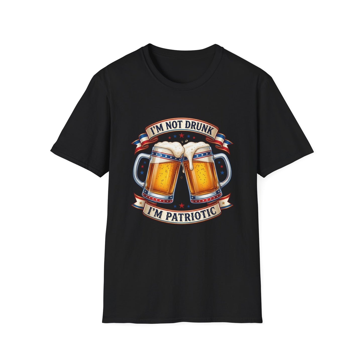 Patriotic Beer T‑Shirt – “I’m Not Drunk, I’m Patriotic” Graphic Tee