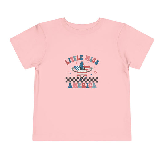 Little Miss America Toddler Tee — Patriotic 4th of July Kids T‑Shirt