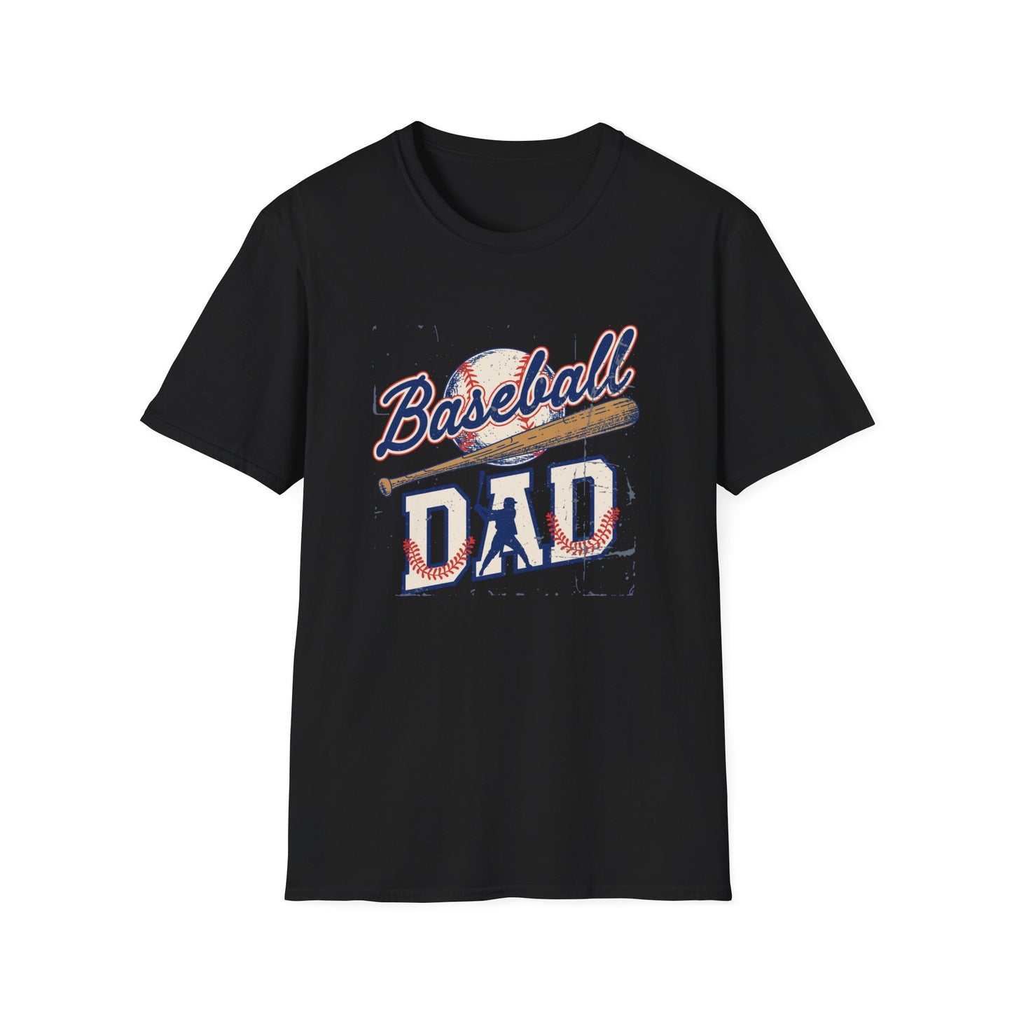 Baseball Dad T-Shirt – Vintage Baseball Bat & Ball Design