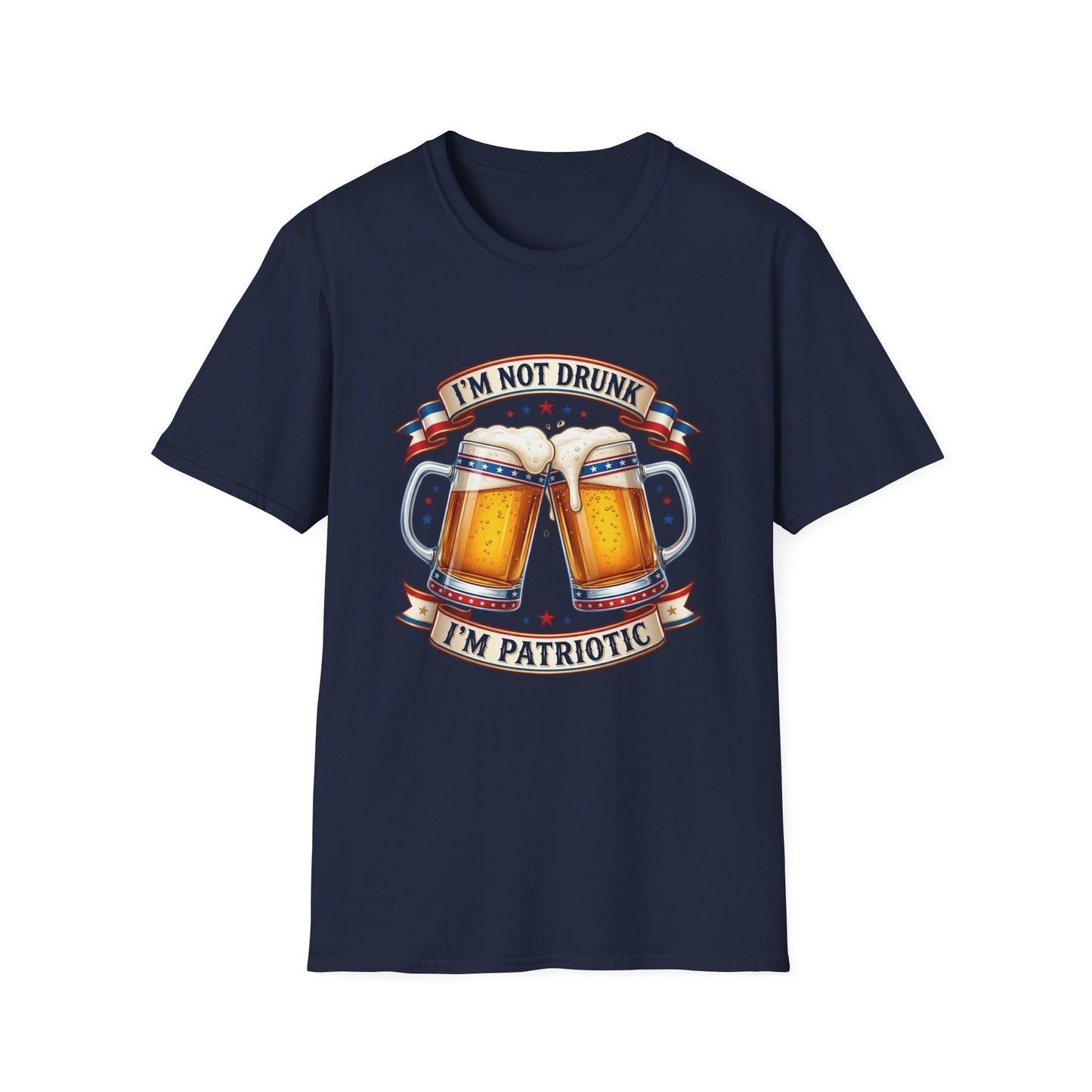 Patriotic Beer T‑Shirt – “I’m Not Drunk, I’m Patriotic” Graphic Tee
