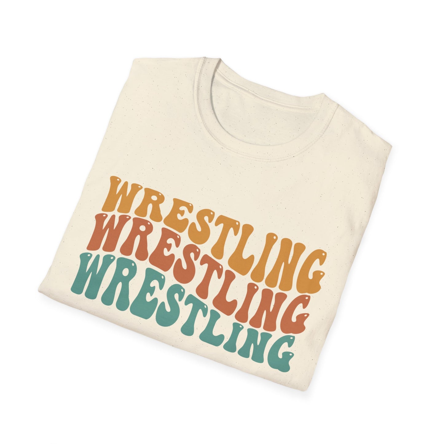 Wrestling Retro Stacked T-Shirt — Vintage 70s Style Sports Tee