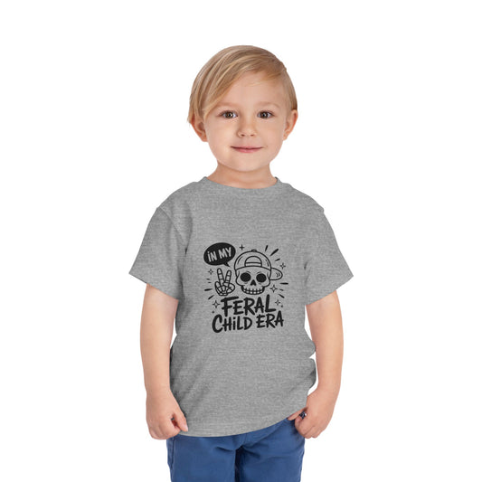 Toddler Tee — “In My Feral Child Era” Skull Graphic Kids T‑Shirt