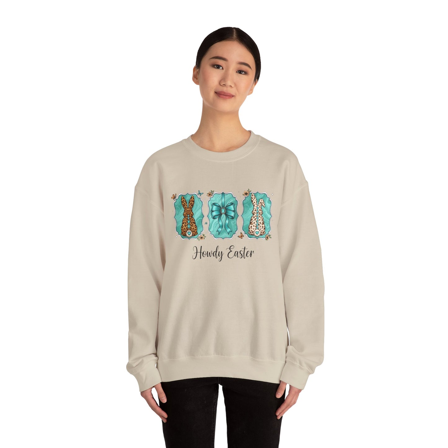 Easter Crewneck Sweatshirt — "Howdy Easter" Pastel Tee
