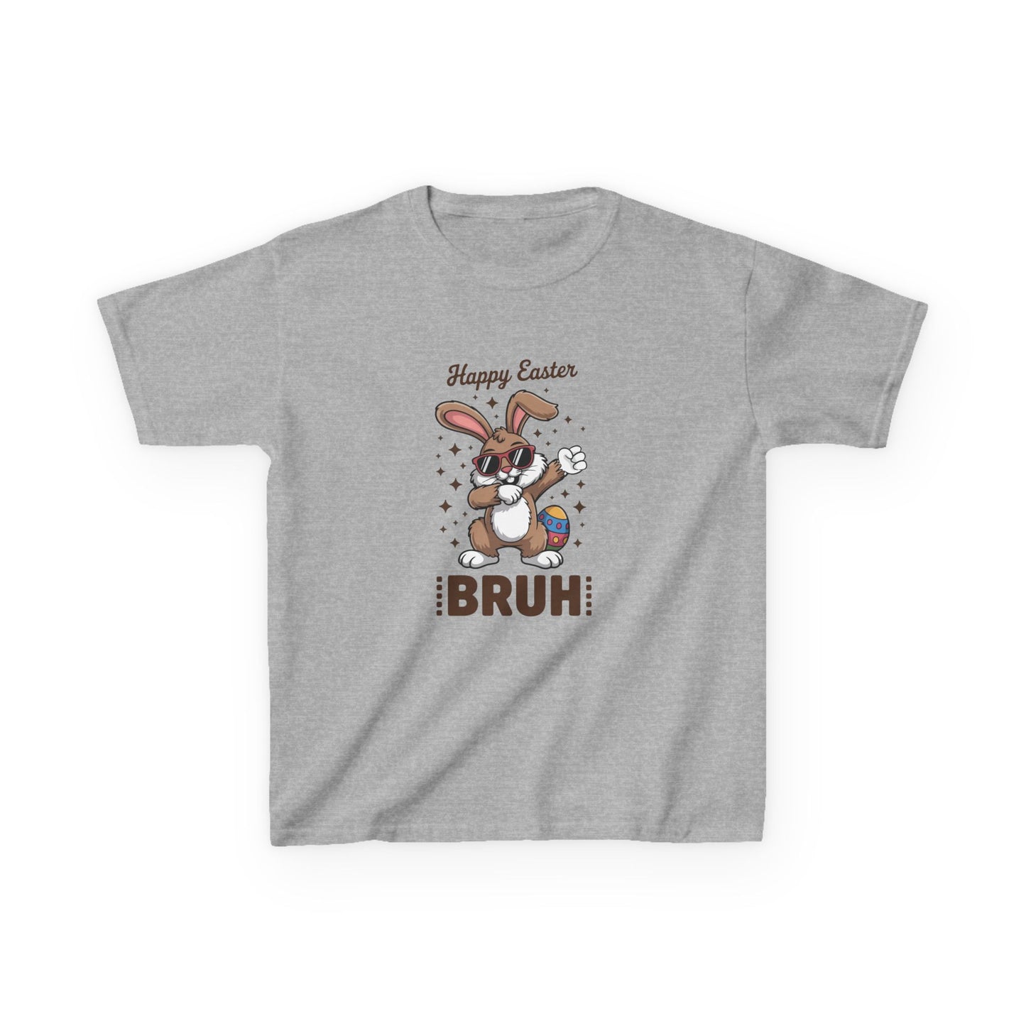 Kids Tee - 'Happy Easter BRUH' Funny Bunny Easter Egg Shirt