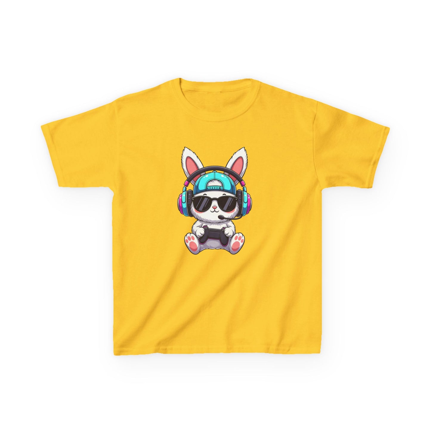 Kids Bunny DJ Tee — Cute Bunny with Headphones Kids T-Shirt