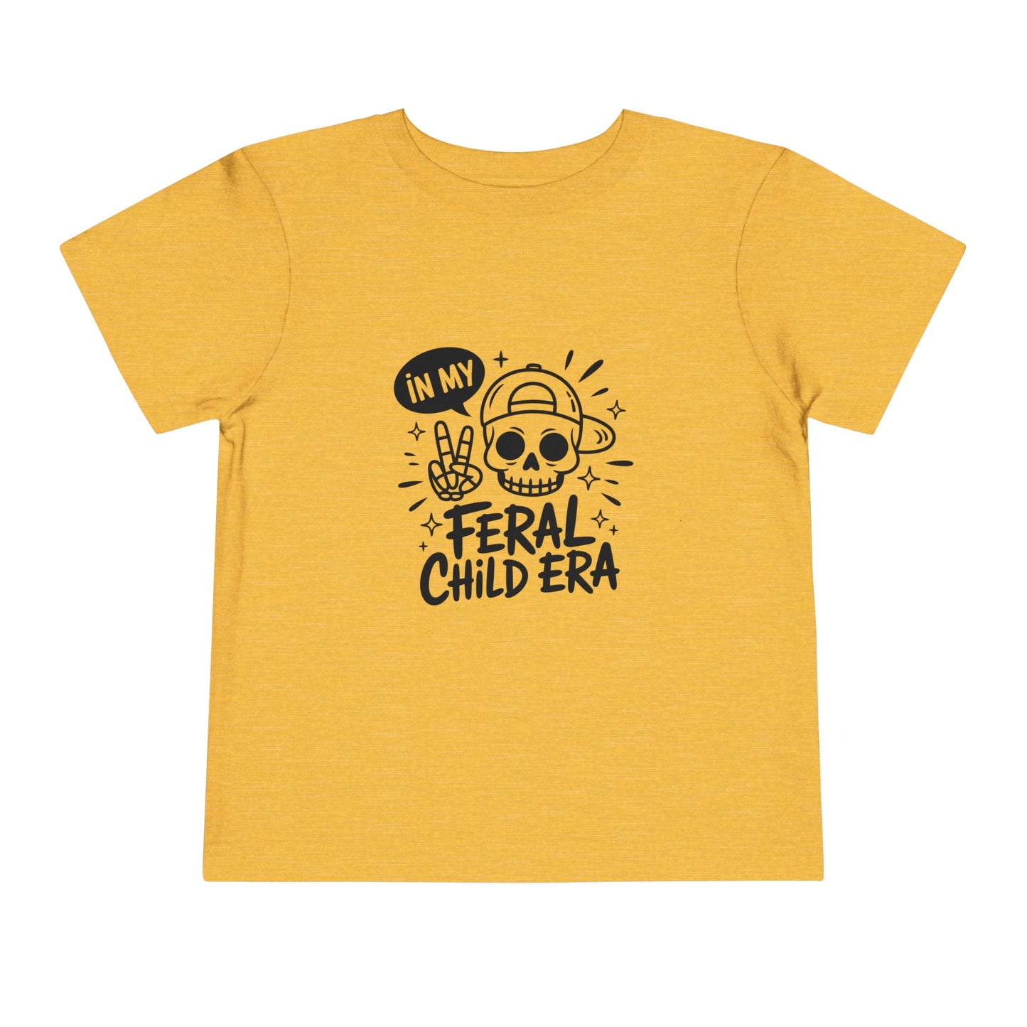 Toddler Tee — “In My Feral Child Era” Skull Graphic Kids T‑Shirt