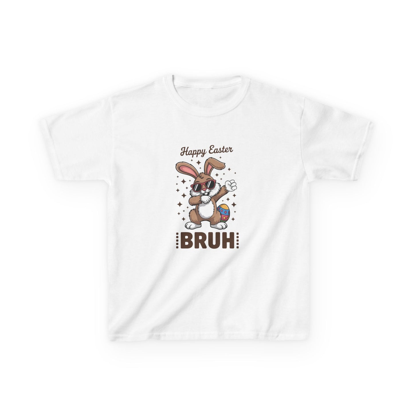 Kids Tee - 'Happy Easter BRUH' Funny Bunny Easter Egg Shirt
