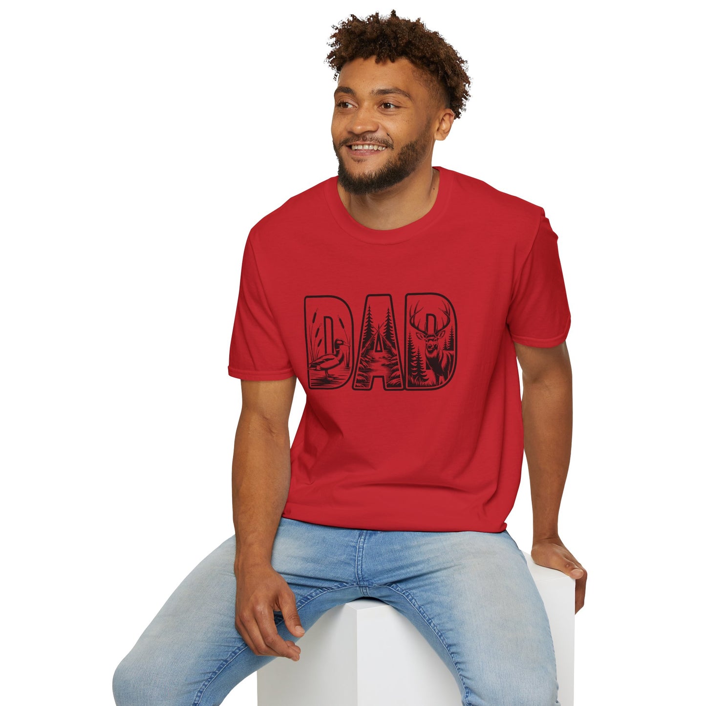Dad Nature Graphic T-Shirt — Outdoor Hunting & Fishing Woodland Design