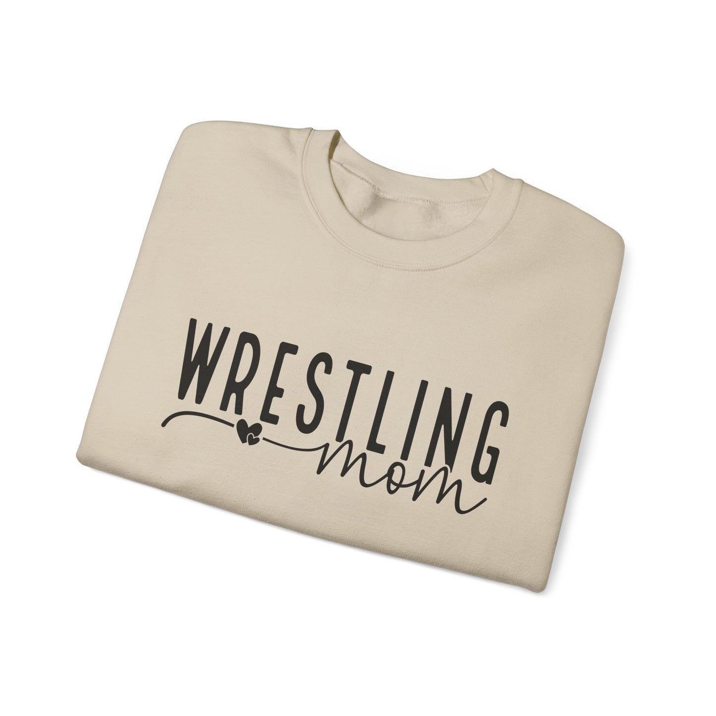 Wrestling Mom Crewneck Sweatshirt – Supportive Mom Graphic Pullover