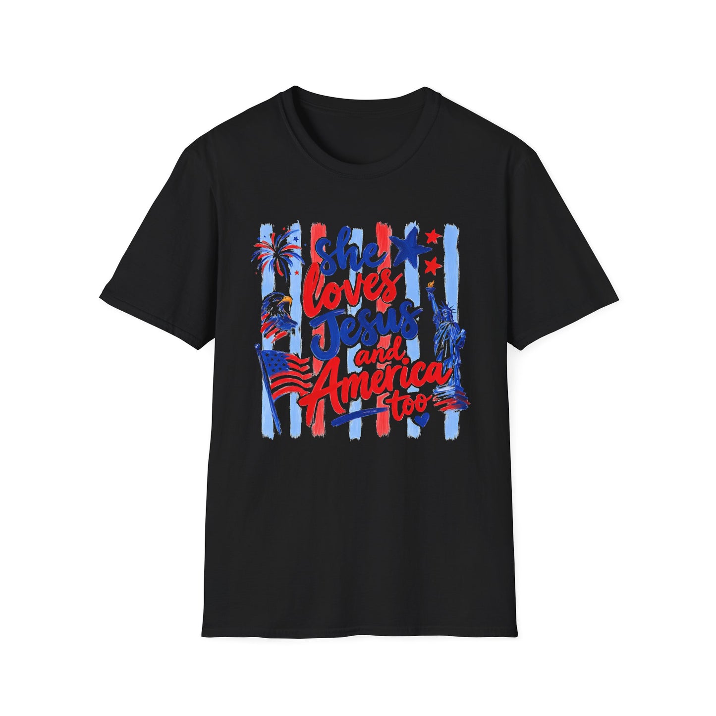 She Loves Jesus and America Too T-Shirt