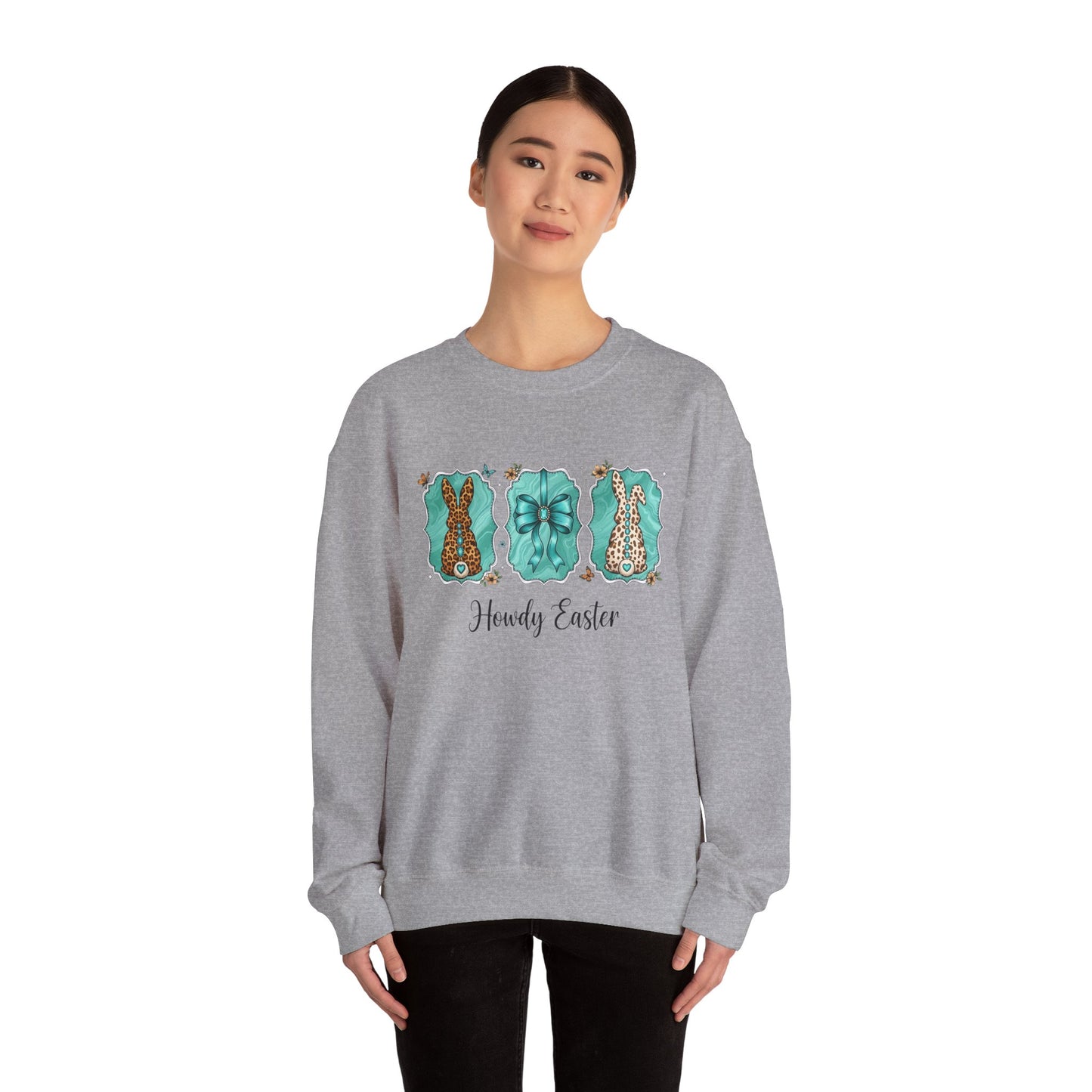 Easter Crewneck Sweatshirt — "Howdy Easter" Pastel Tee