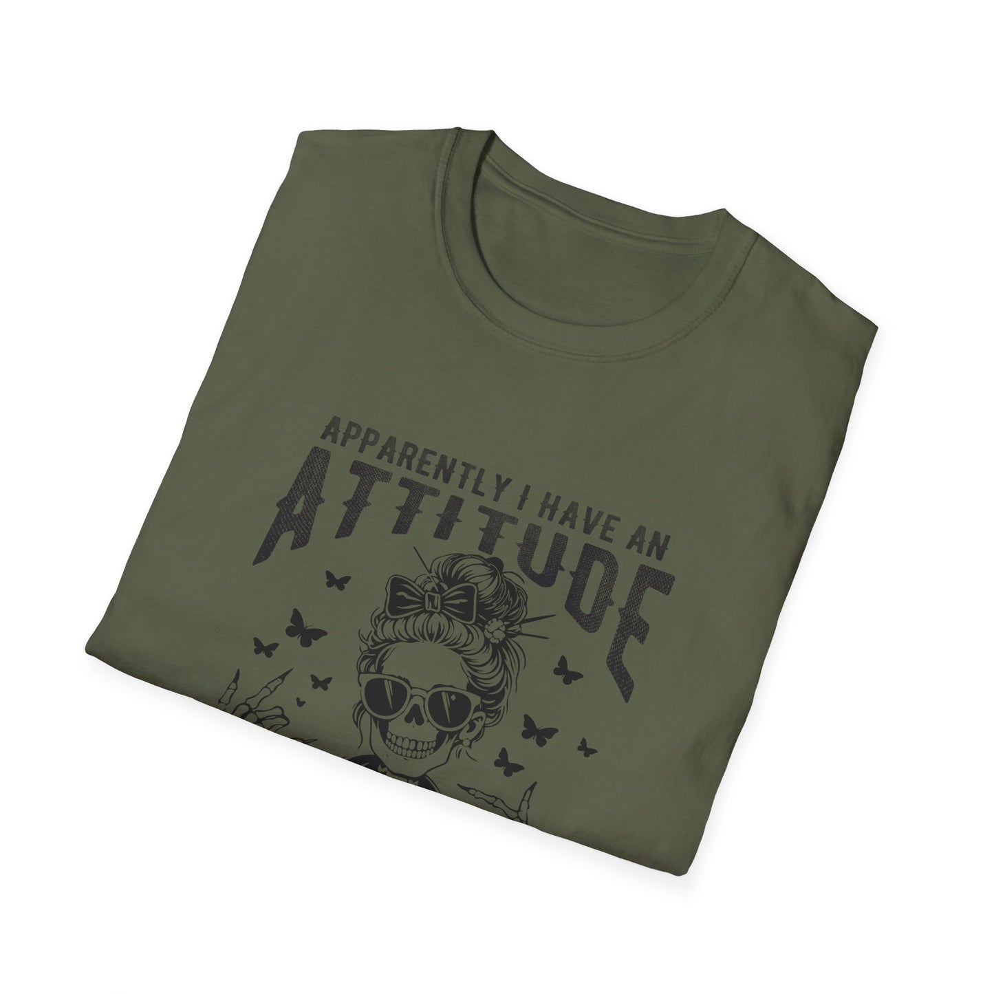 Attitude Skull Tee — "Apparently I Have an Attitude" Graphic T-Shirt
