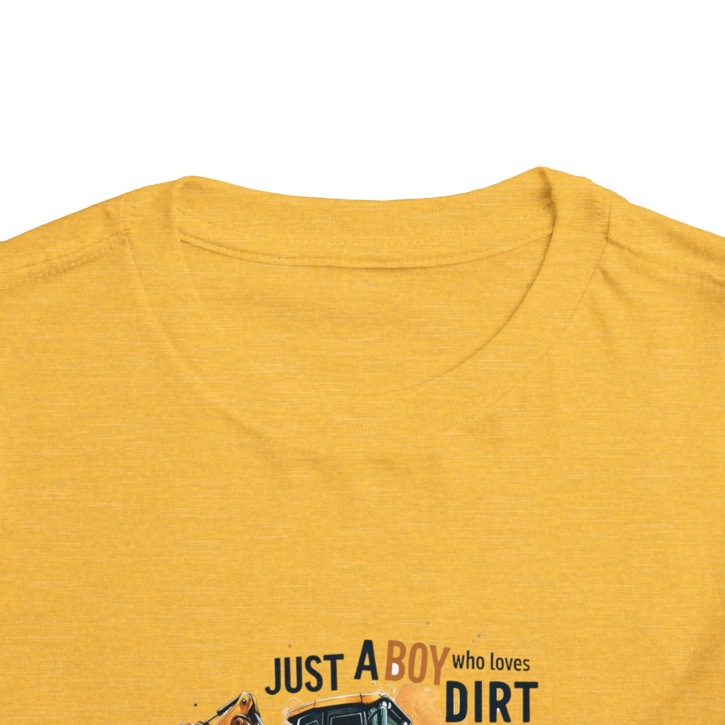 Toddler Tee - "Just a Boy Who Loves Dirt" Excavator Shirt