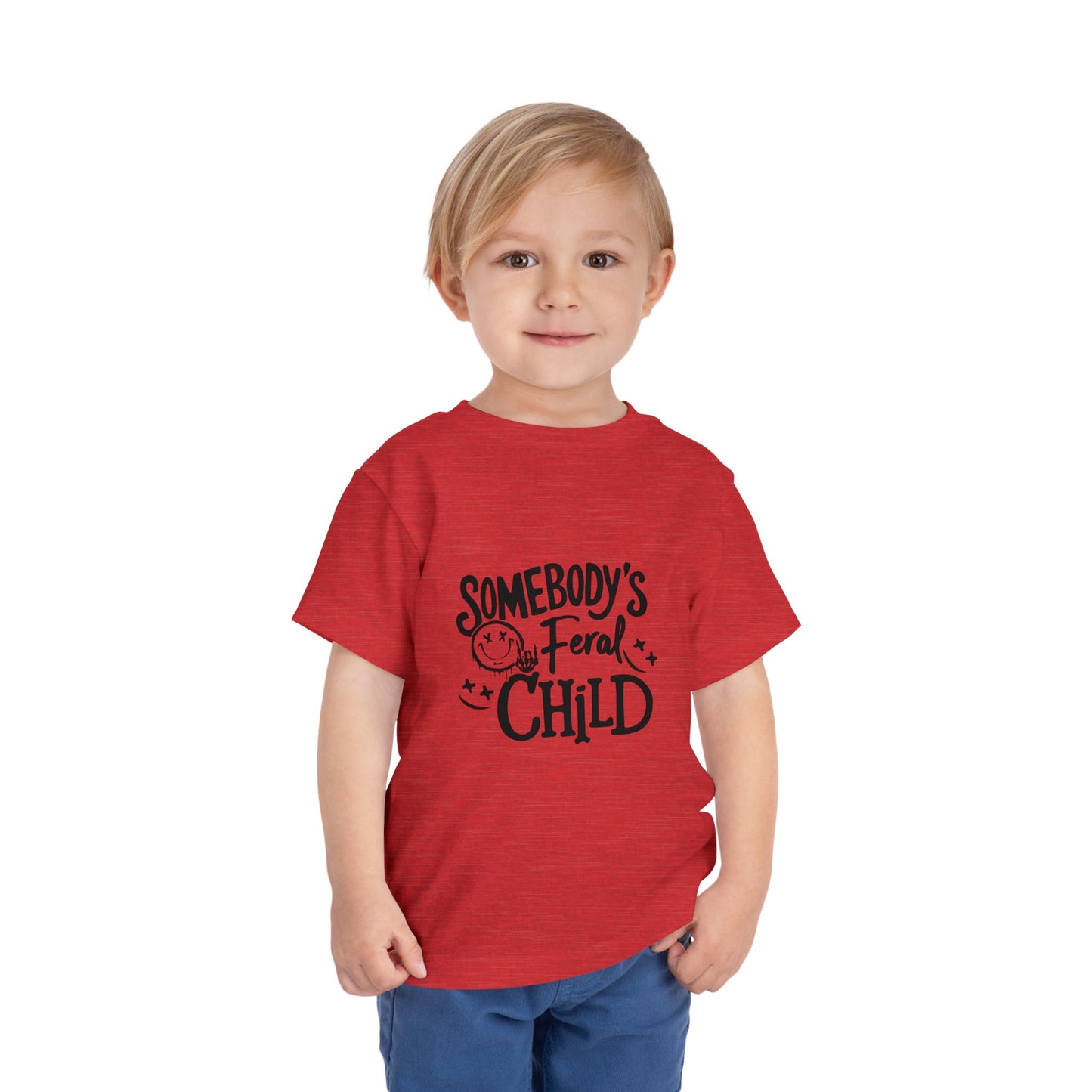 Toddler Tee - "Somebody's Feral Child" Graphic Kids Shirt